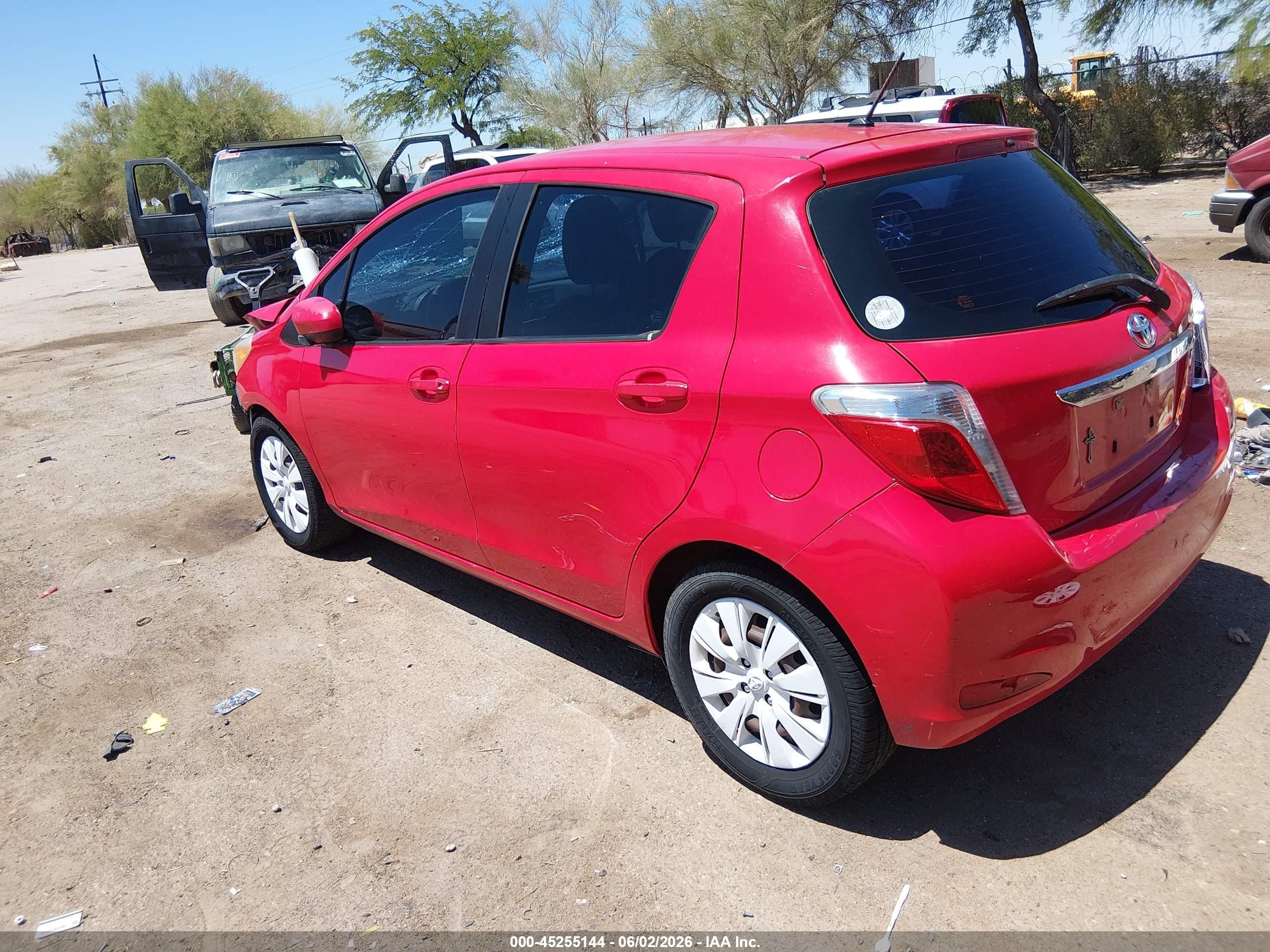 2014 Toyota Yaris Le (tmmf Plant) Красный vin: VNKKTUD33EA007948