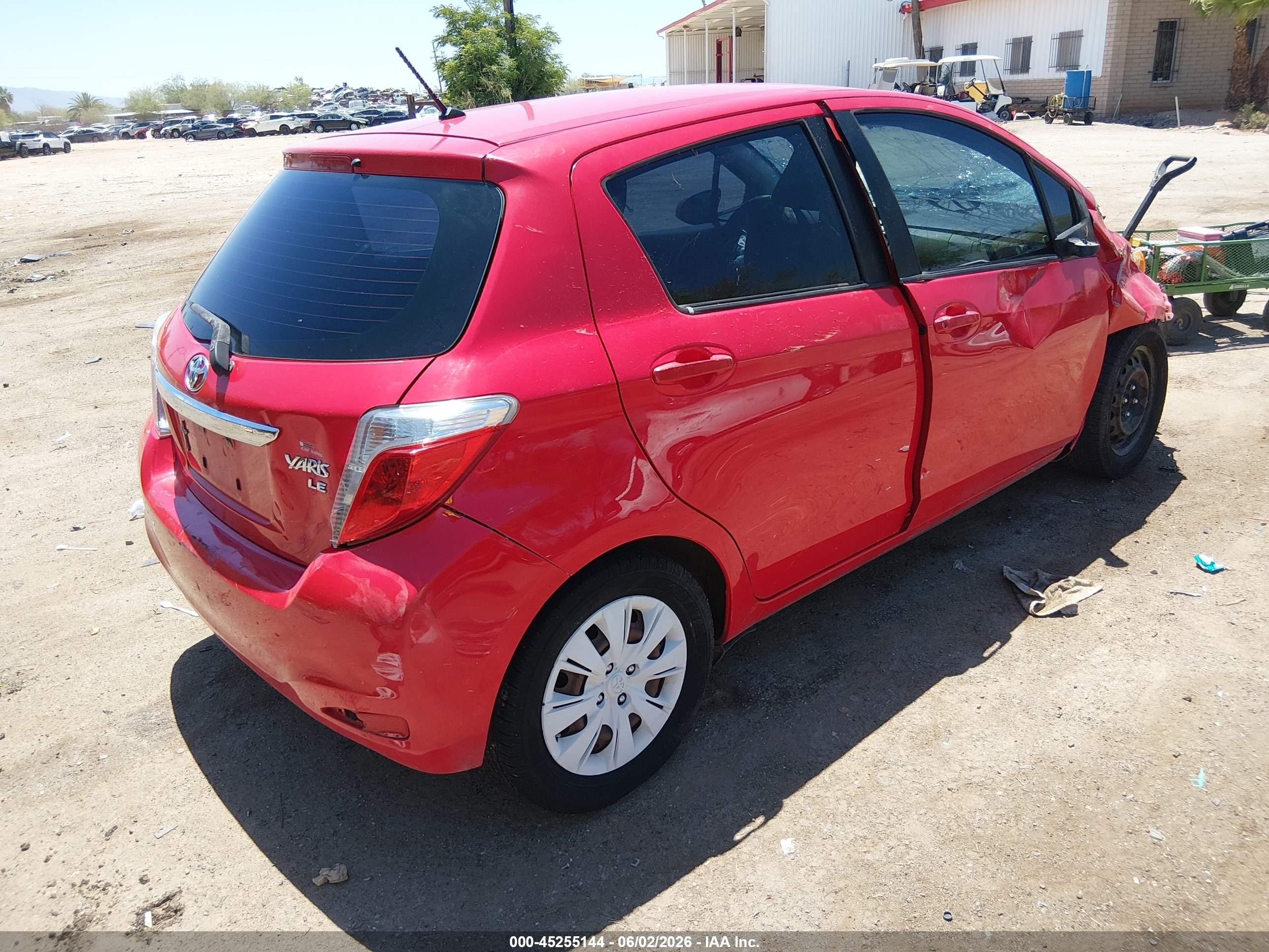2014 Toyota Yaris Le (tmmf Plant) Красный vin: VNKKTUD33EA007948