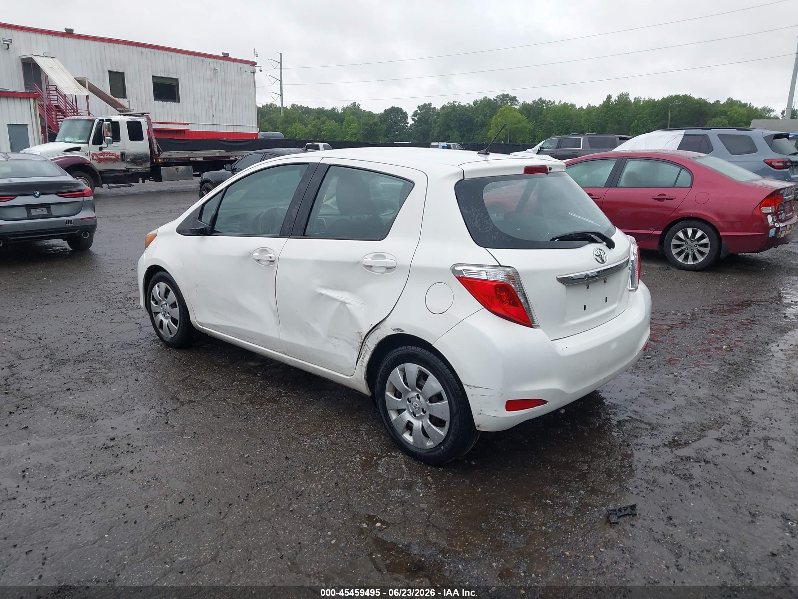 2014 Toyota Yaris L (tmmf Plant) White vin: VNKKTUD33EA009036