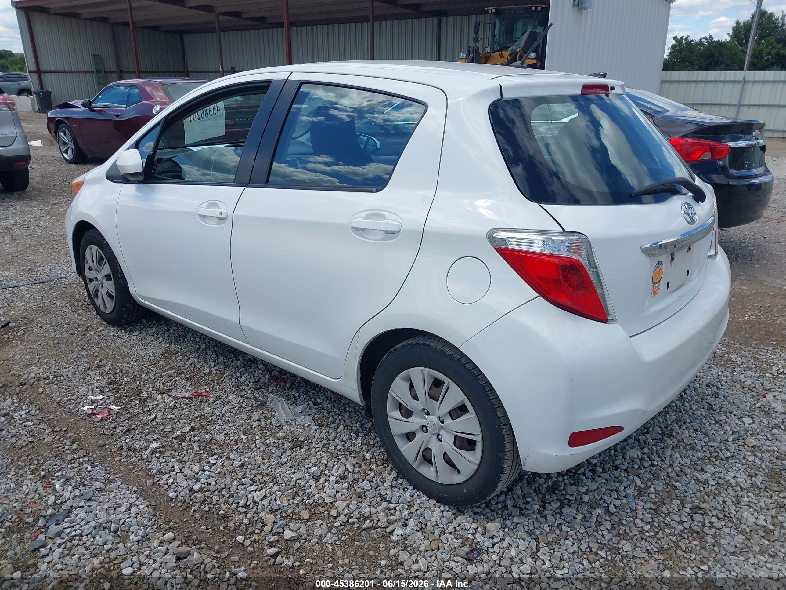 2014 Toyota Yaris L (tmmf Plant) White vin: VNKKTUD33EA011353