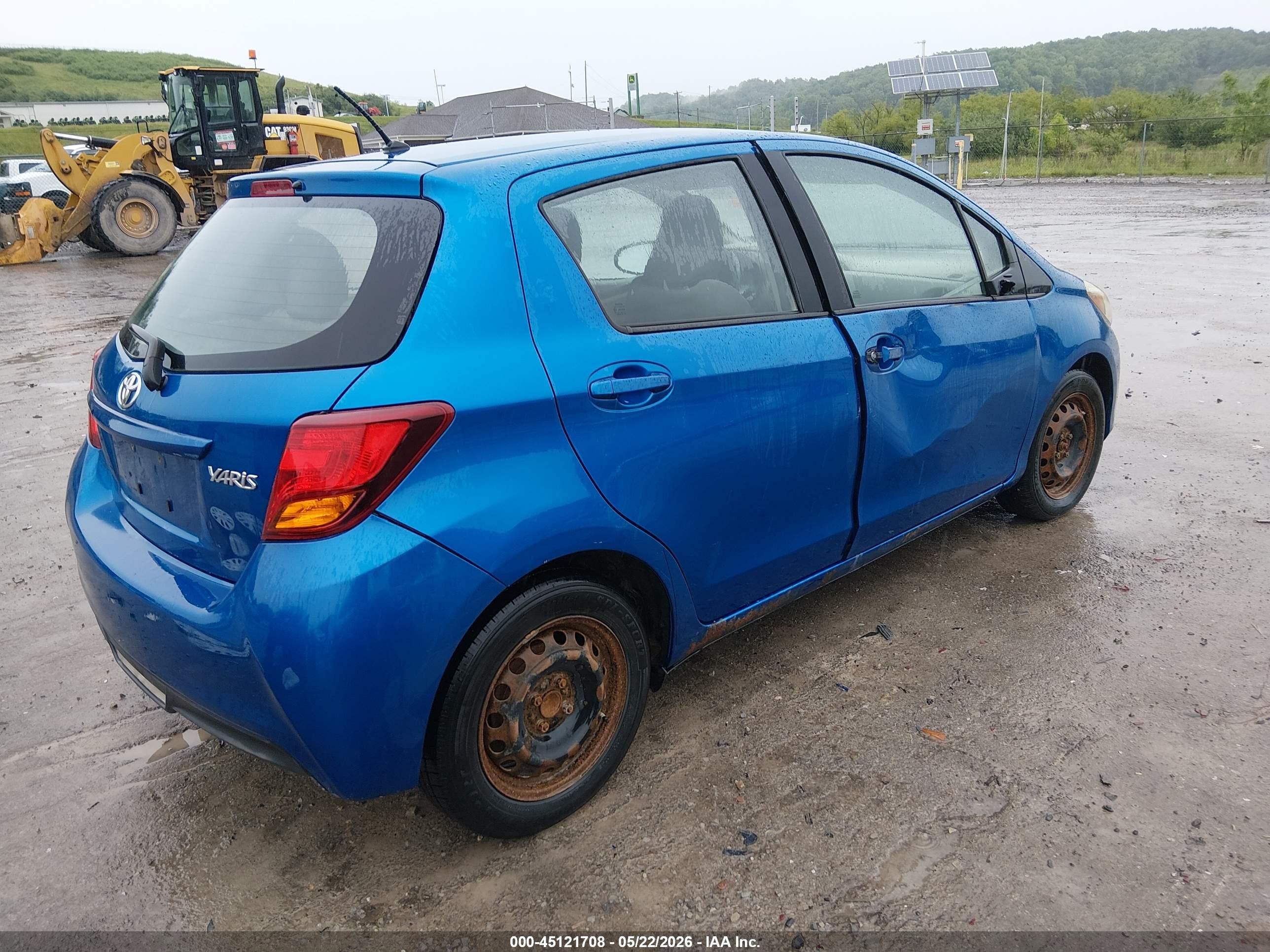 2015 Toyota Yaris L Blue vin: VNKKTUD34FA051507