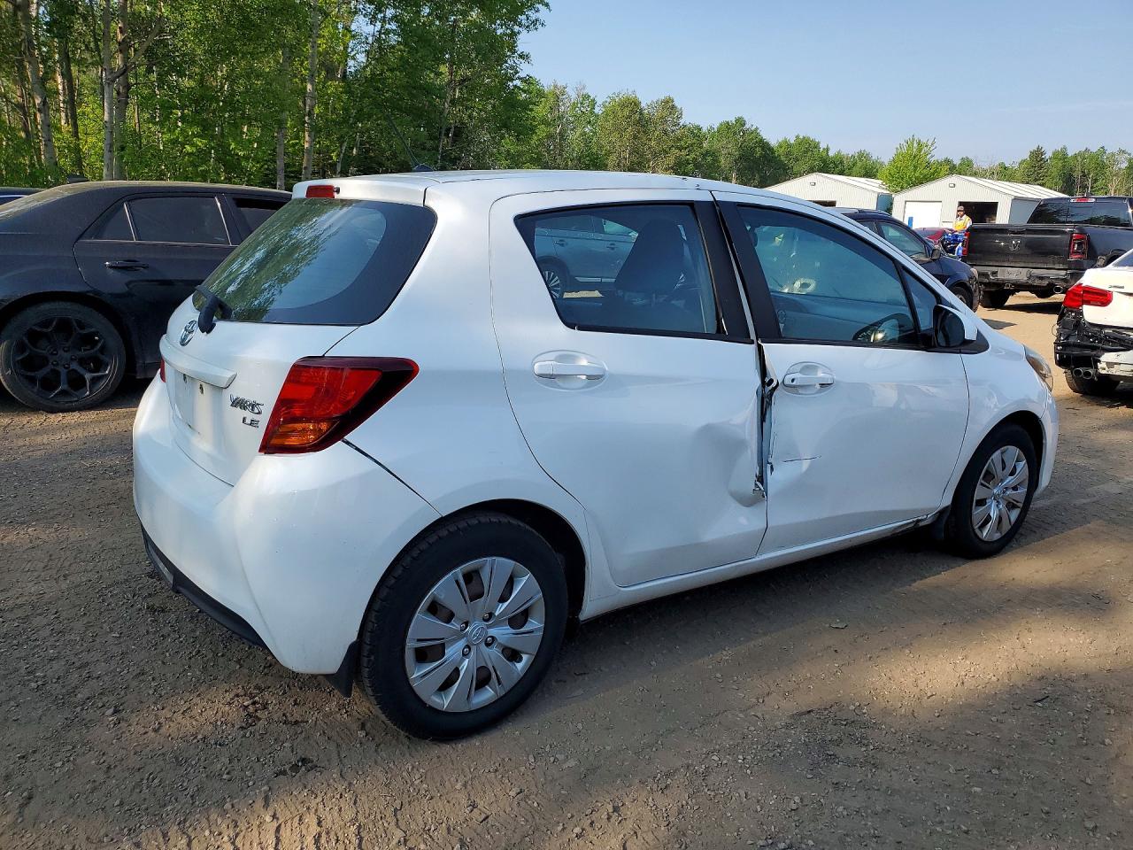 2015 Toyota Yaris 5-door L White vin: VNKKTUD35FA053430