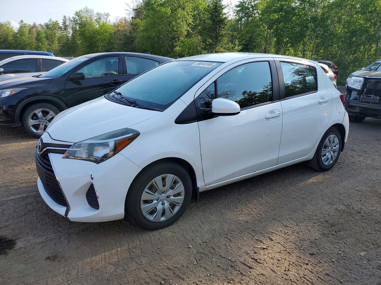 2015 Toyota Yaris 5-door L White vin: VNKKTUD35FA053430