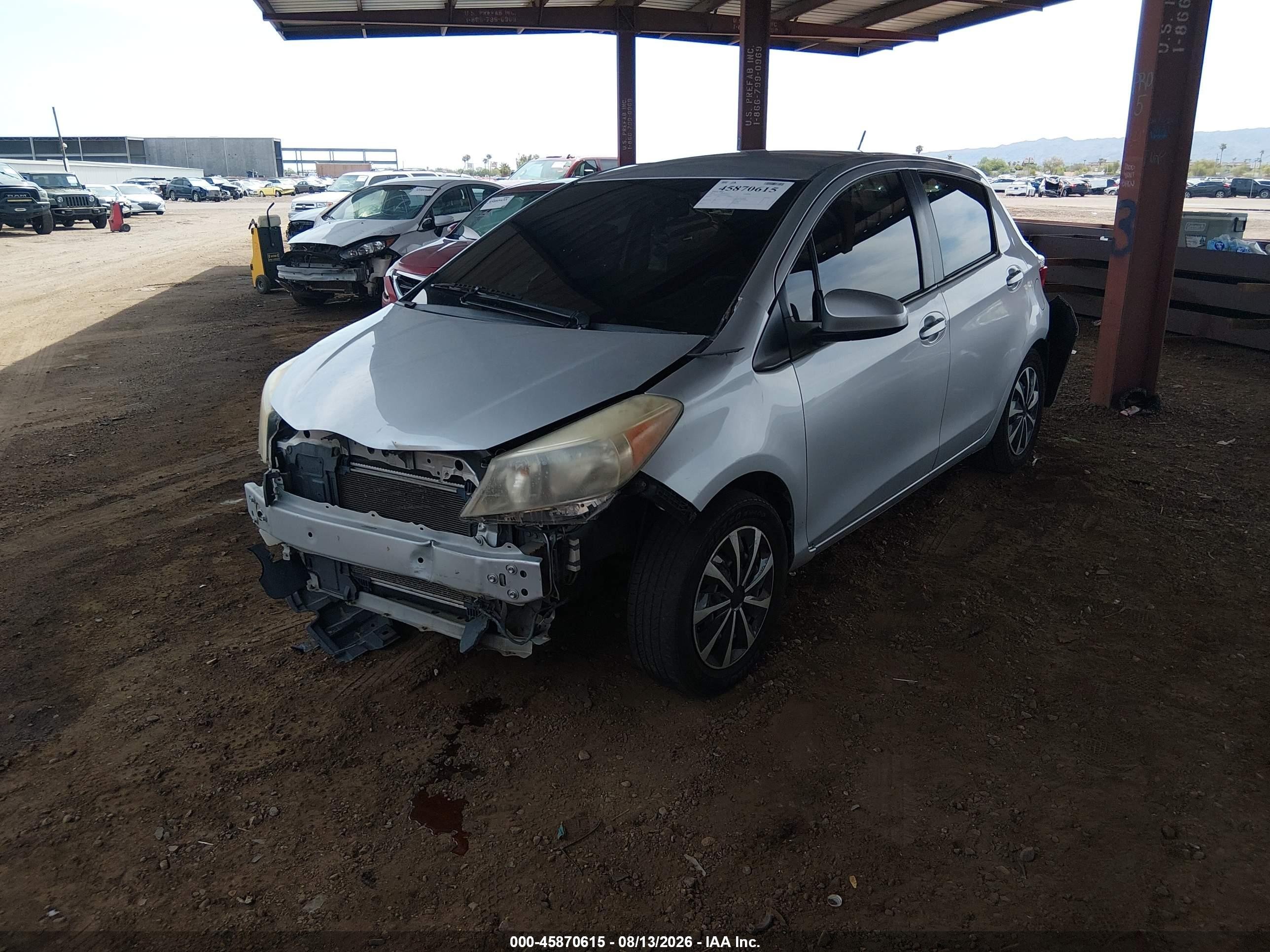 2014 Toyota Yaris L (tmmf Plant) Silver vin: VNKKTUD36EA005840