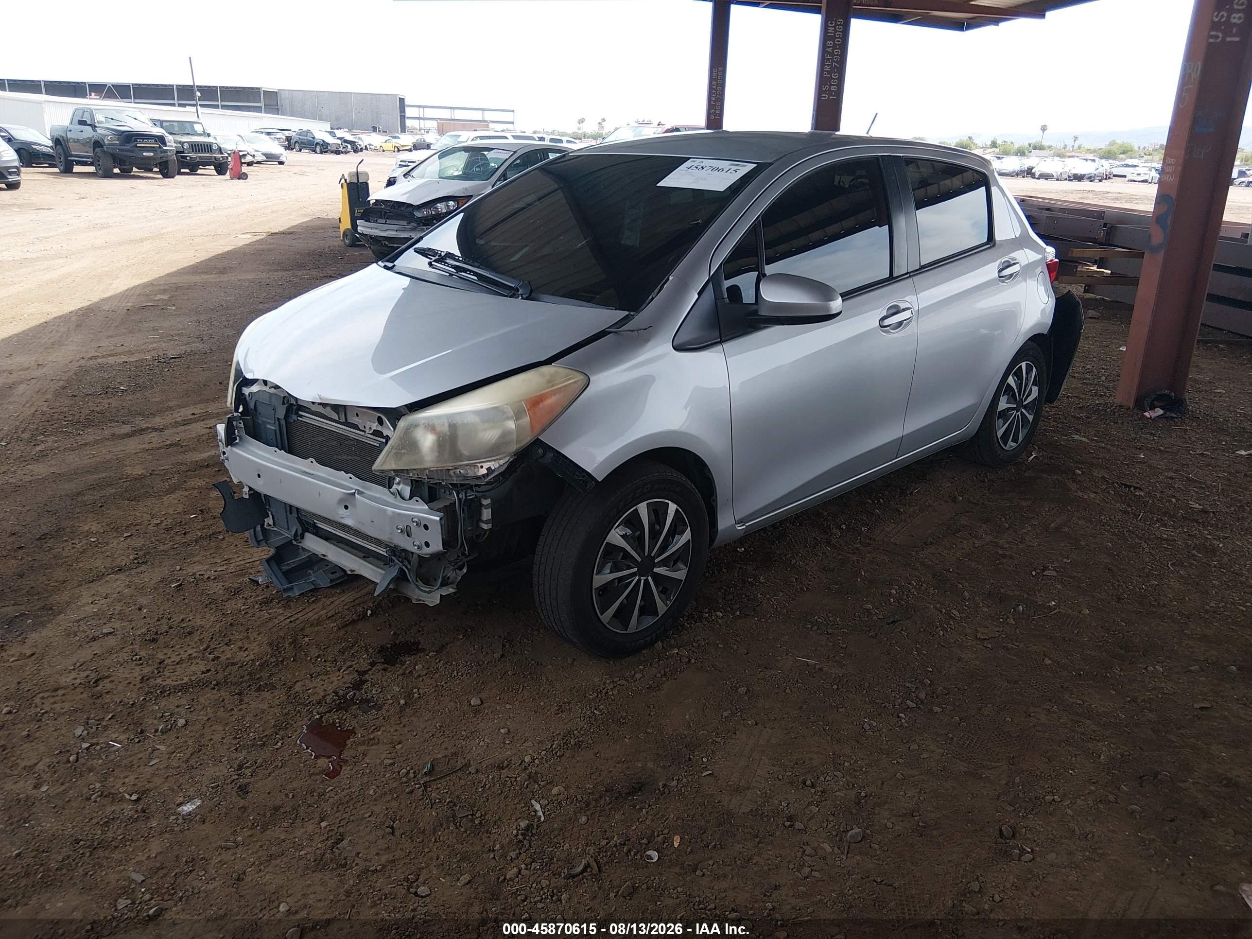 2014 Toyota Yaris L (tmmf Plant) Silver vin: VNKKTUD36EA005840
