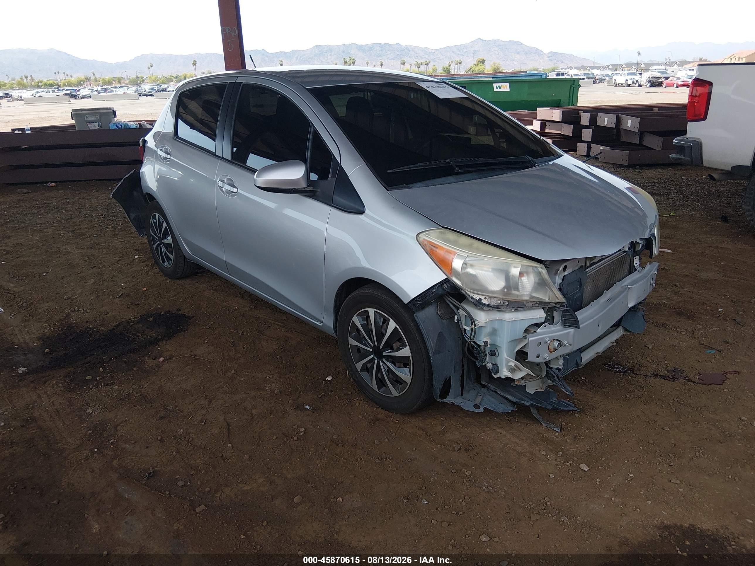 2014 Toyota Yaris L (tmmf Plant) Silver vin: VNKKTUD36EA005840