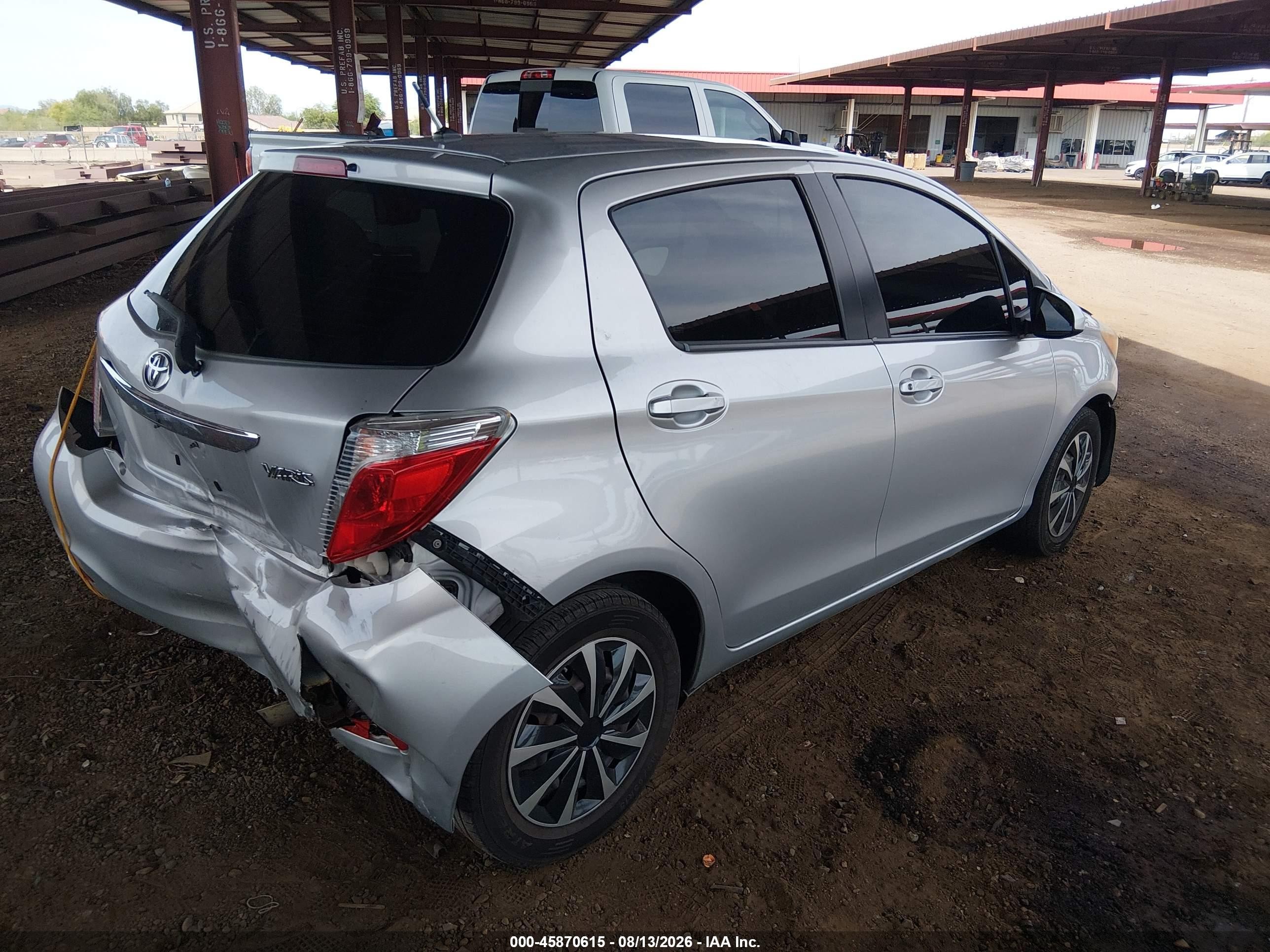 2014 Toyota Yaris L (tmmf Plant) Silver vin: VNKKTUD36EA005840