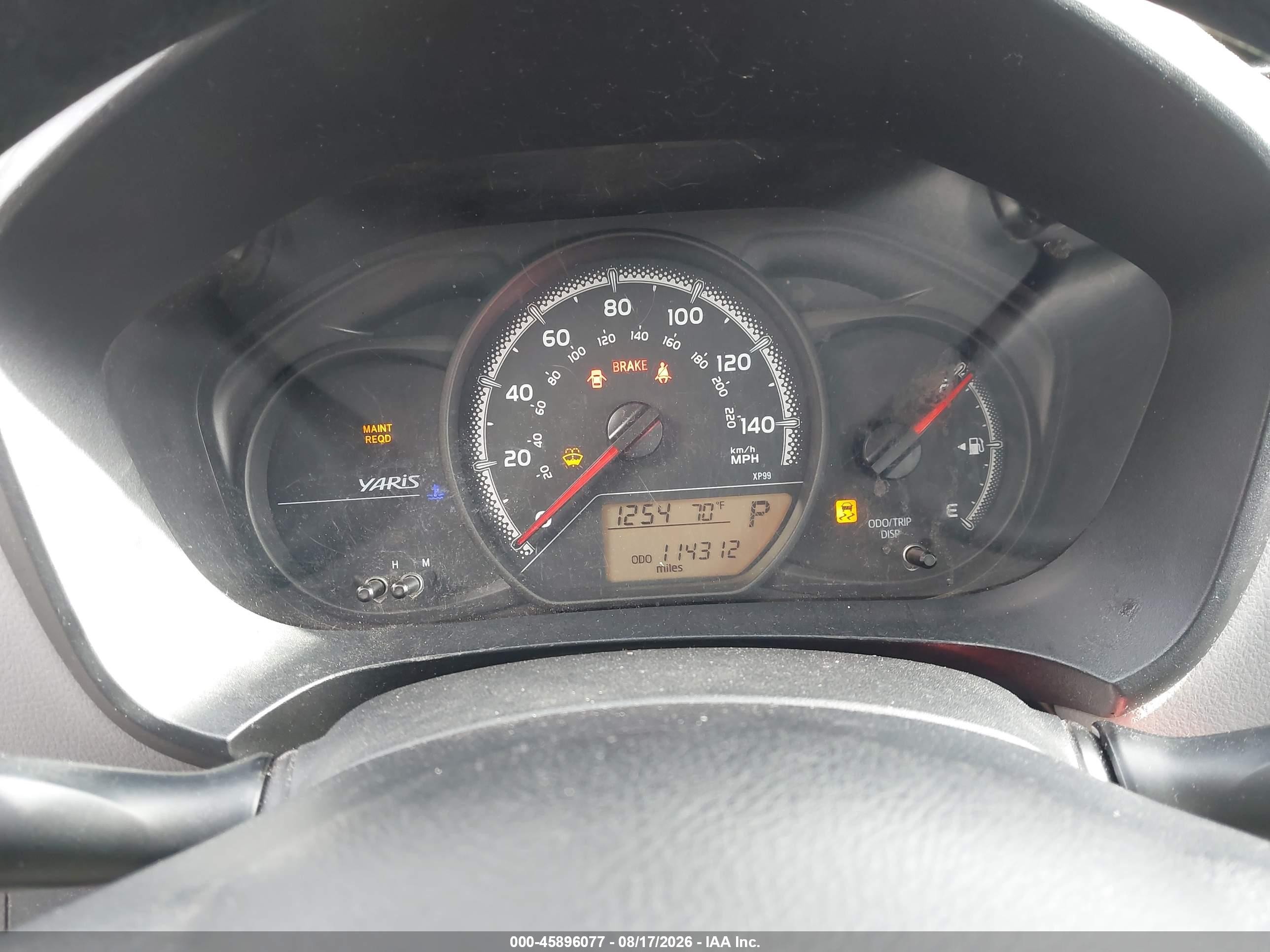 2015 Toyota Yaris L Серый vin: VNKKTUD36FA032232