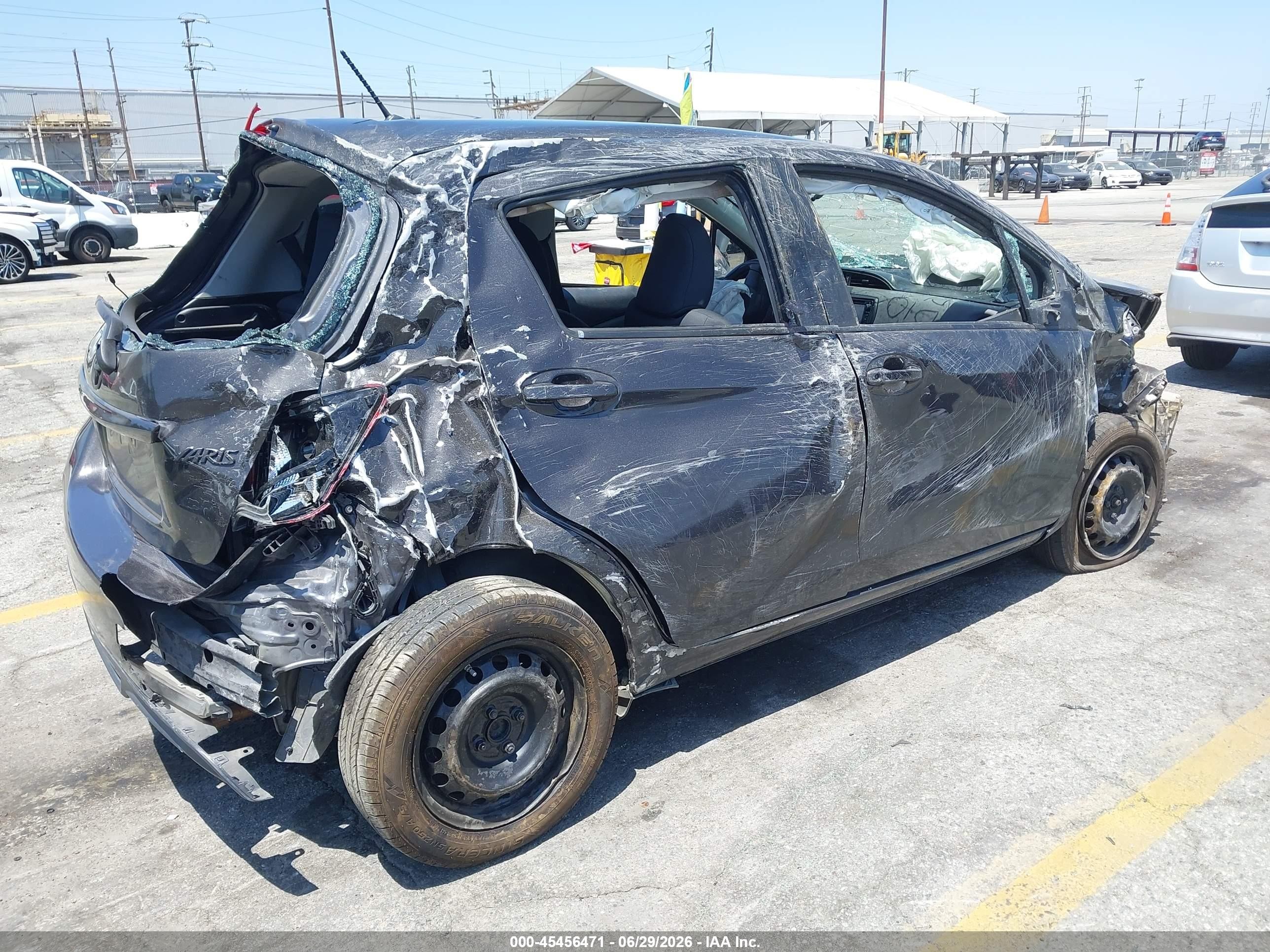 2015 Toyota Yaris L Black vin: VNKKTUD37FA049170