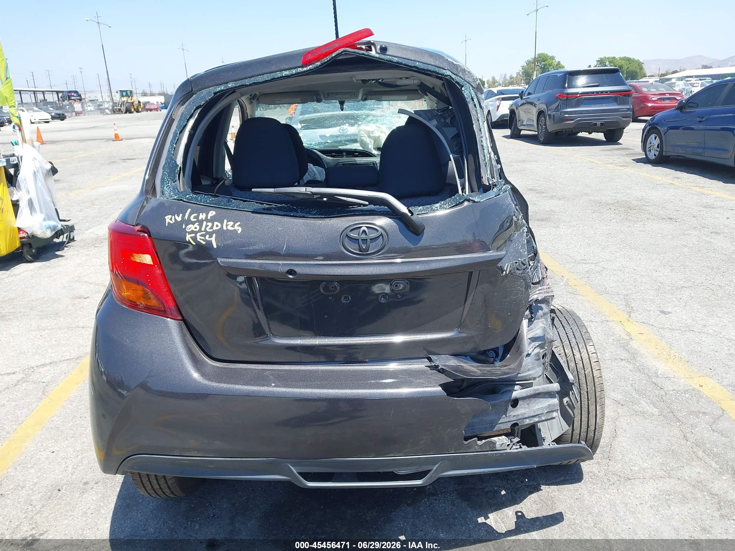 2015 Toyota Yaris L Black vin: VNKKTUD37FA049170