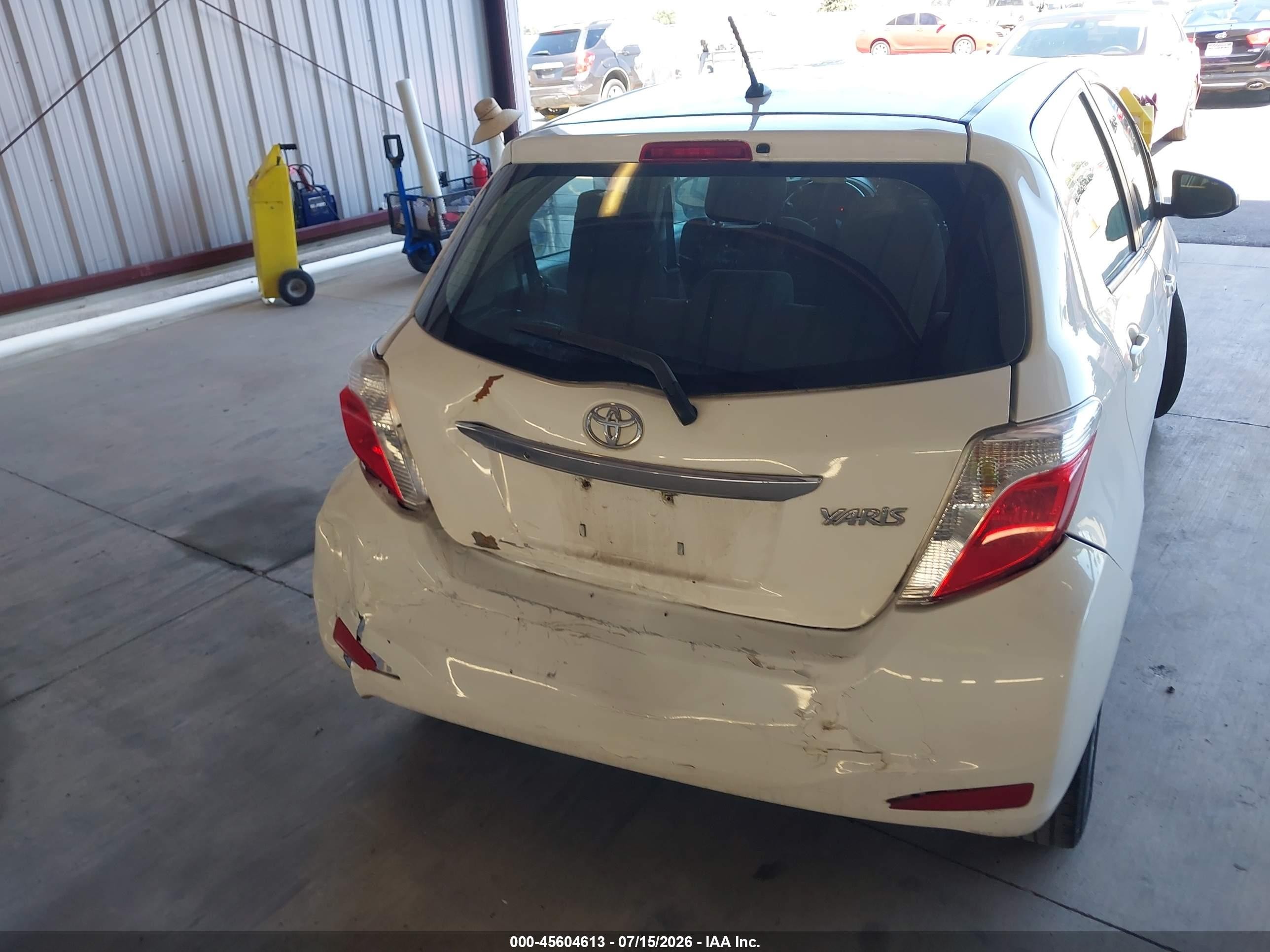 2014 Toyota Yaris L (tmmf Plant) White vin: VNKKTUD38EA006066