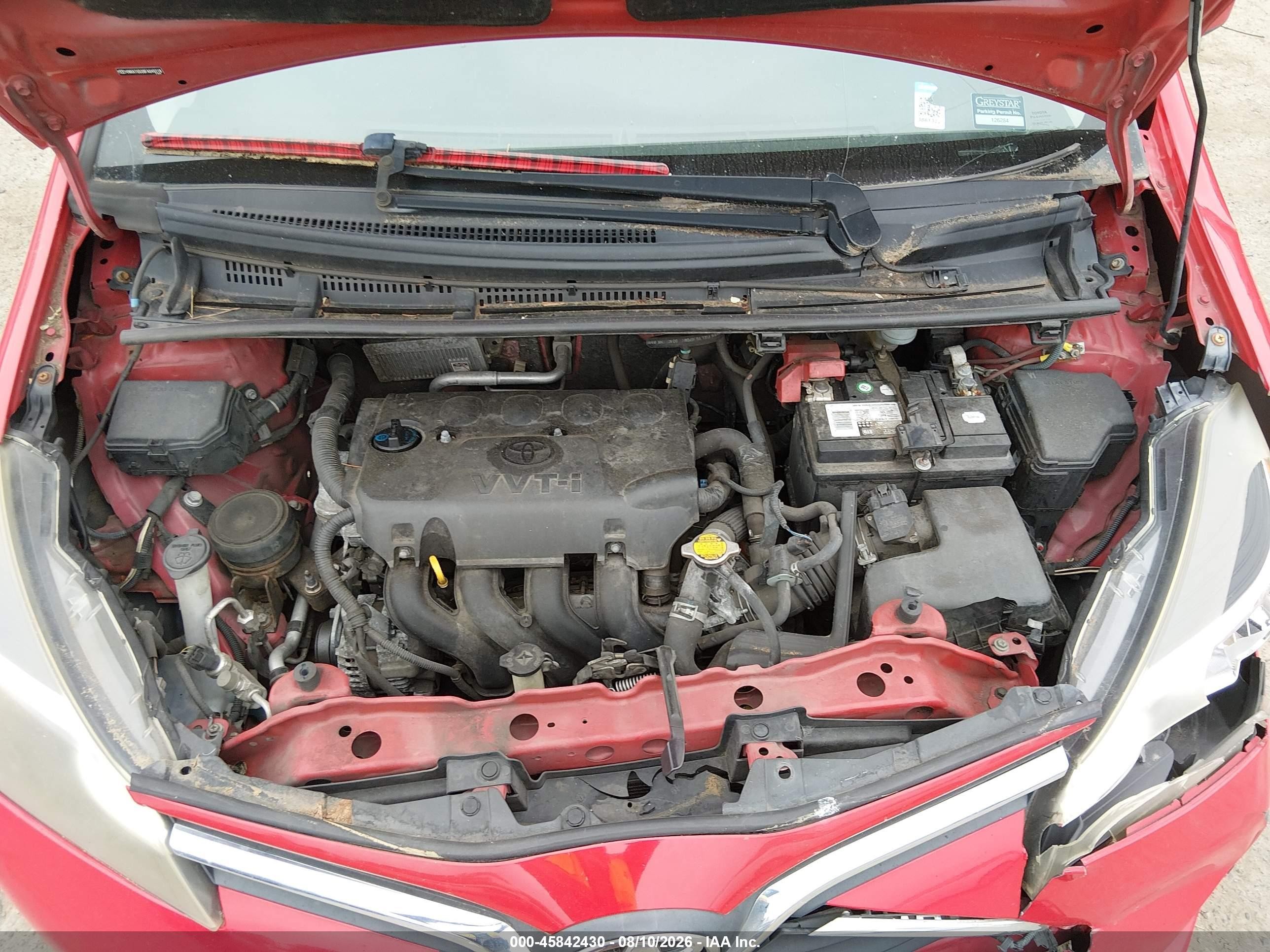 2015 Toyota Yaris Le Red vin: VNKKTUD38FA040218