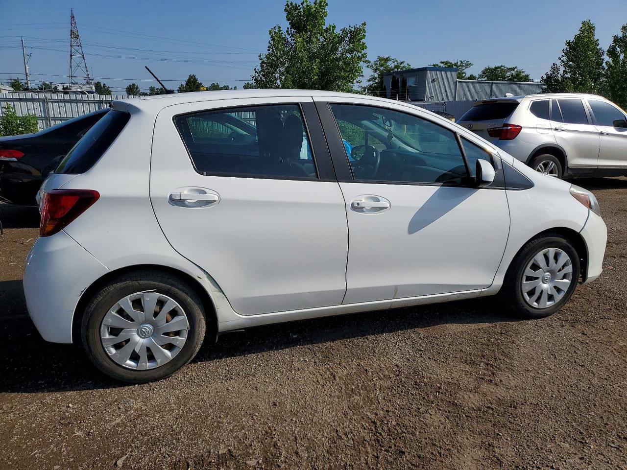2015 Toyota Yaris White vin: VNKKTUD38FA046794