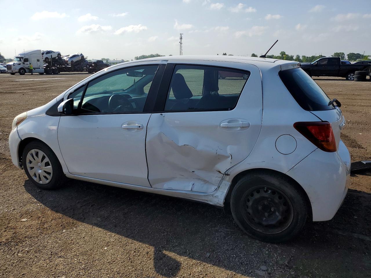 2015 Toyota Yaris White vin: VNKKTUD38FA046794