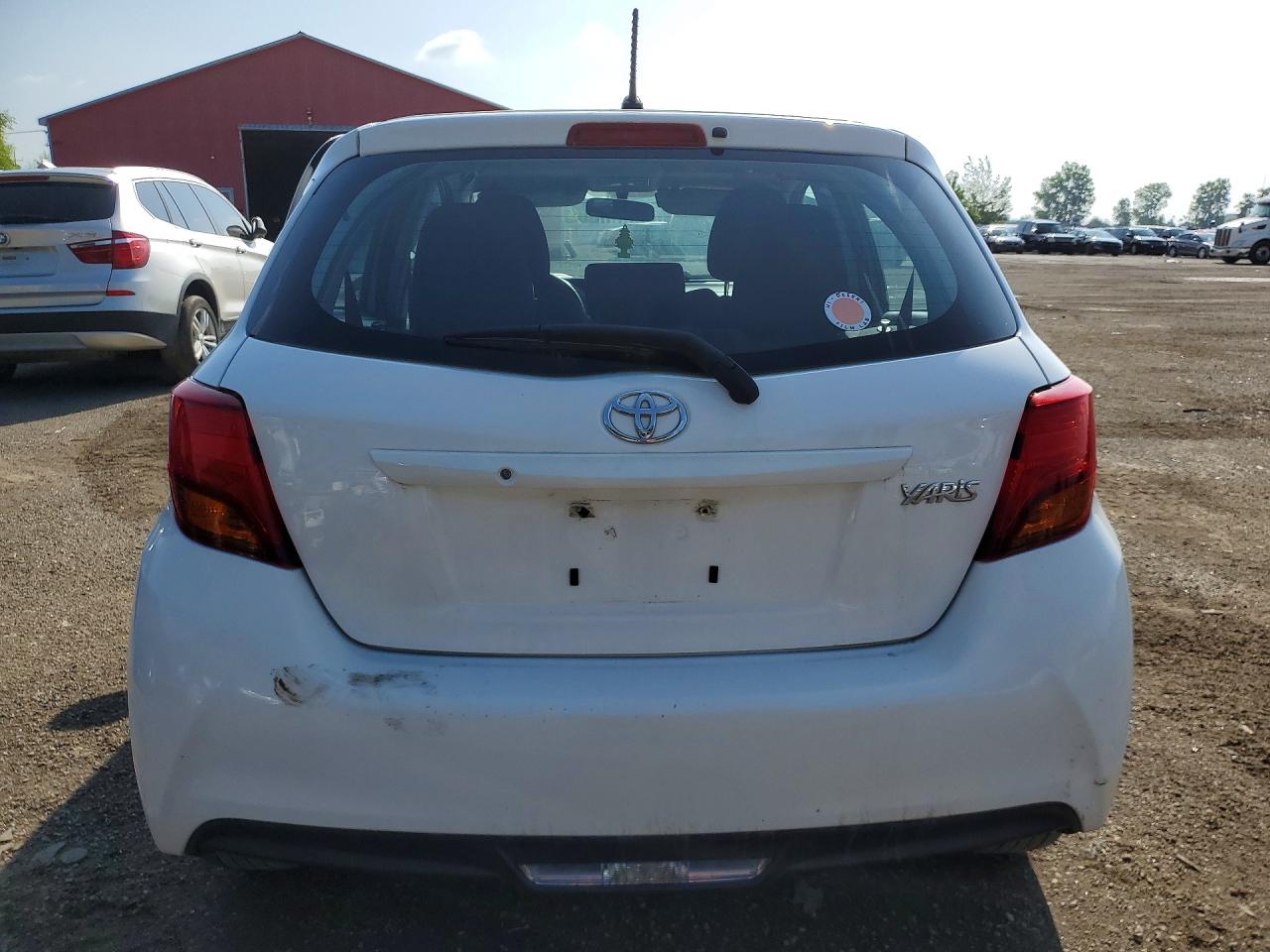 2015 Toyota Yaris White vin: VNKKTUD38FA046794