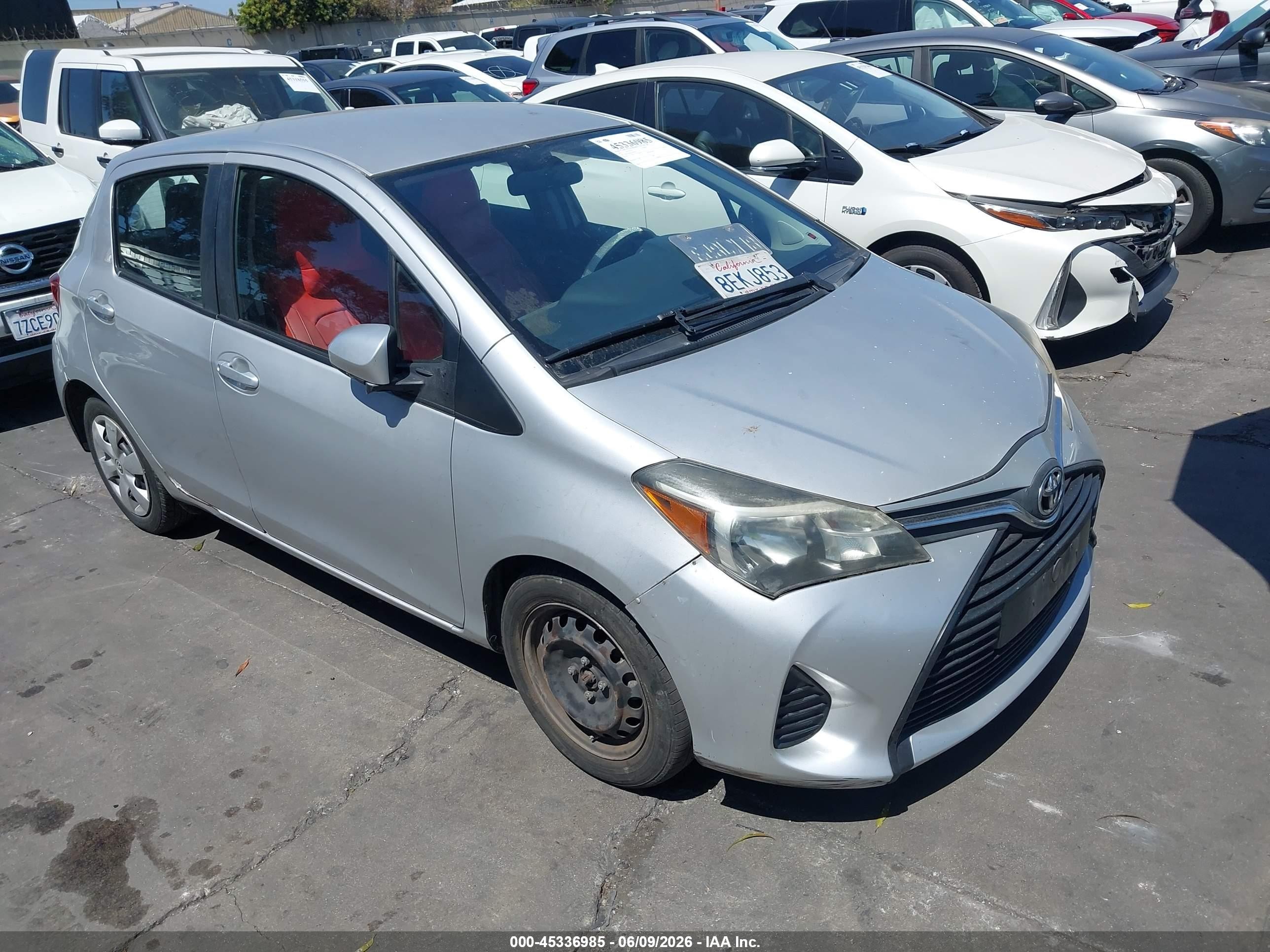 2015 Toyota Yaris L Silver vin: VNKKTUD38FA050618