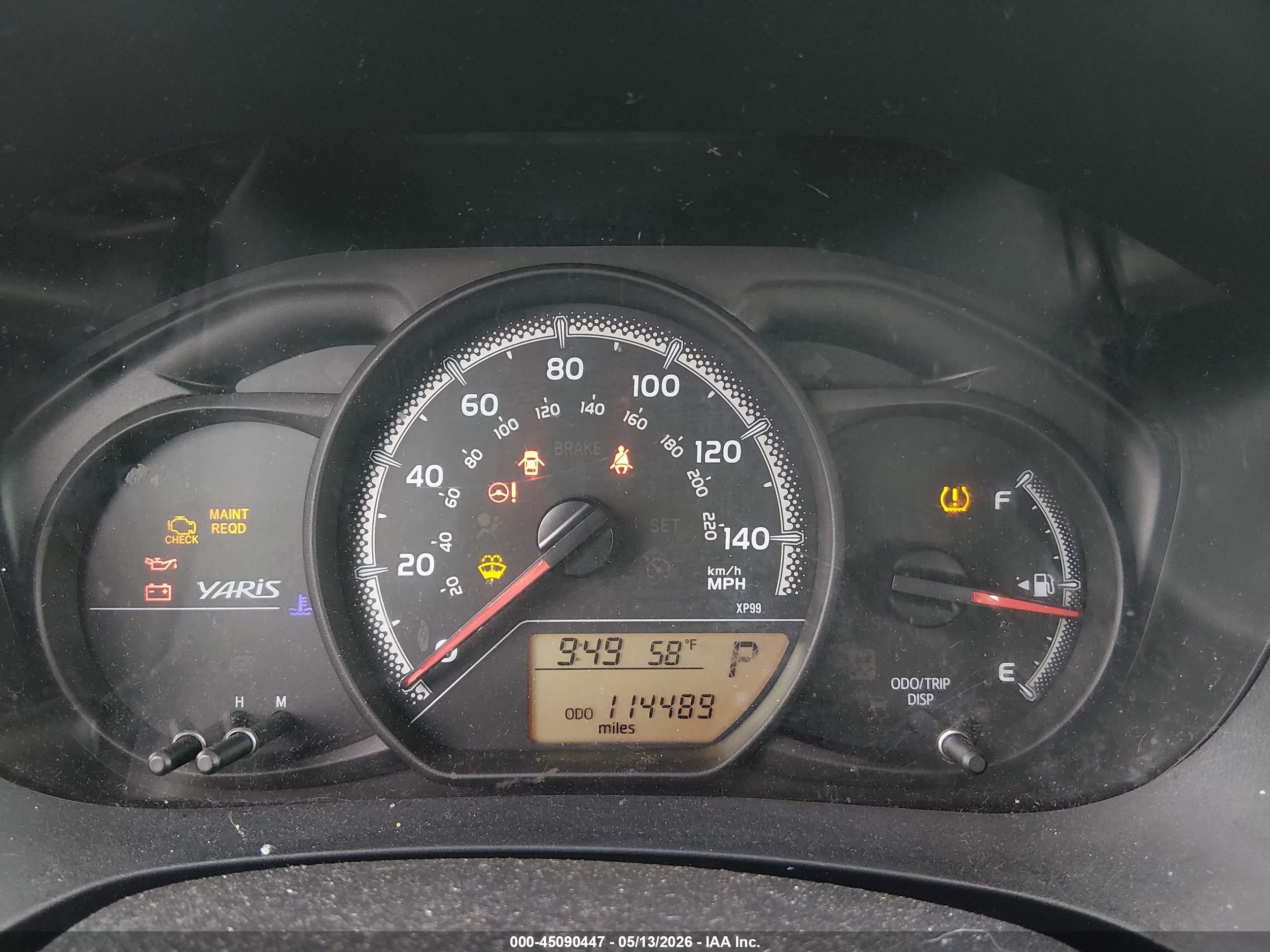 2015 Toyota Yaris L Белый vin: VNKKTUD3XFA041421