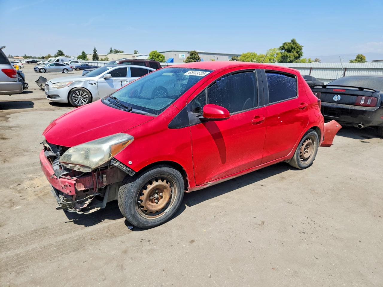 2015 Toyota Yaris 5-door L Red vin: VNKKTUD3XFA043265