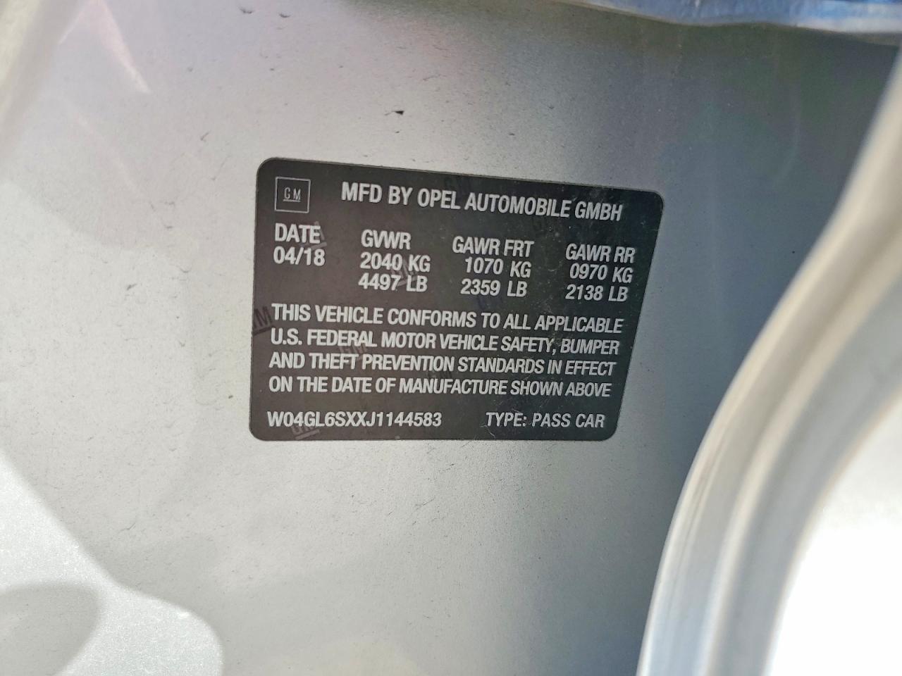 2018 Buick Regal Preferred Silver vin: W04GL6SXXJ1144583