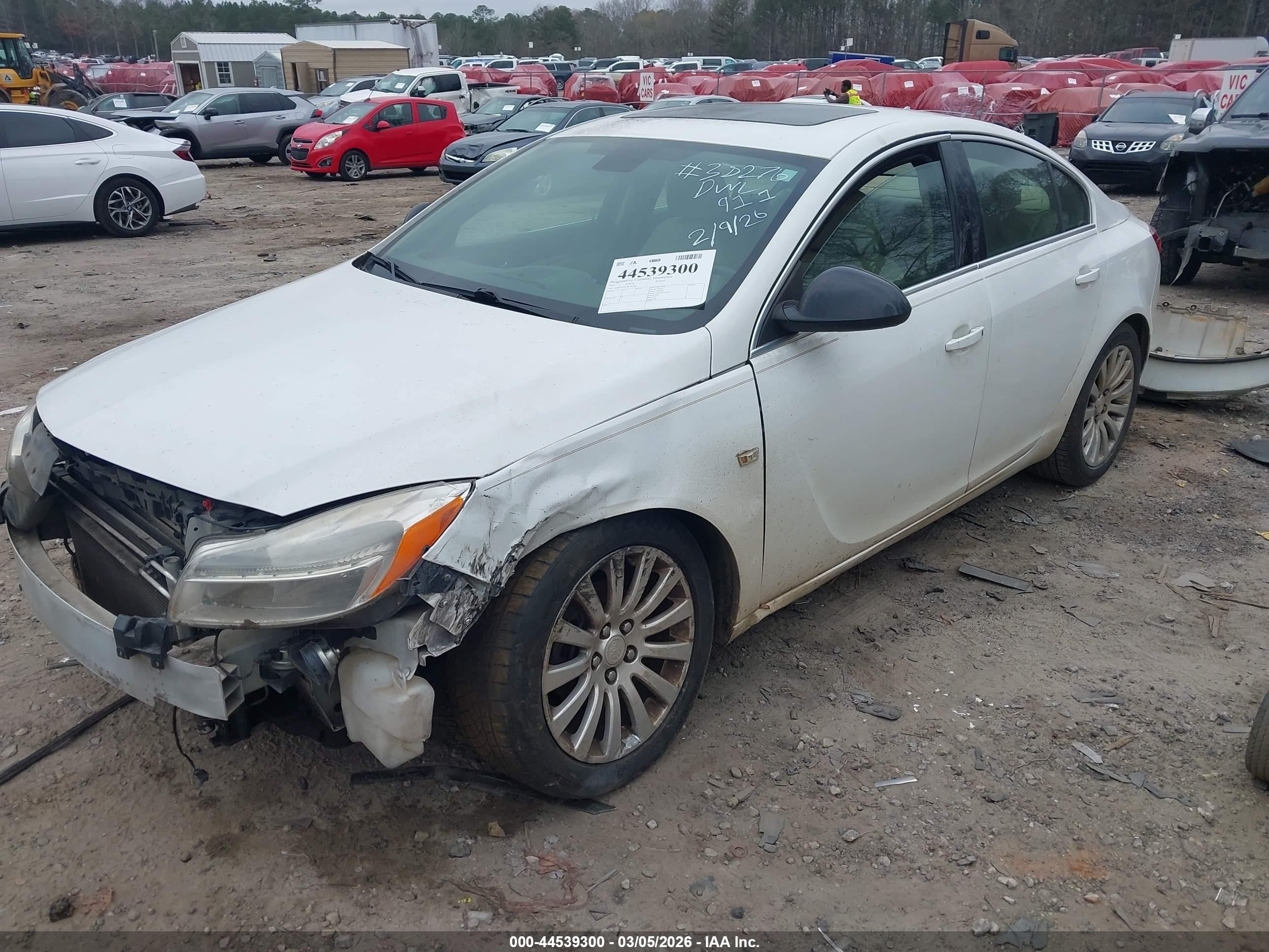 2011 Buick Regal Cxl Russelsheim Белый vin: W04GU5GC0B1007540