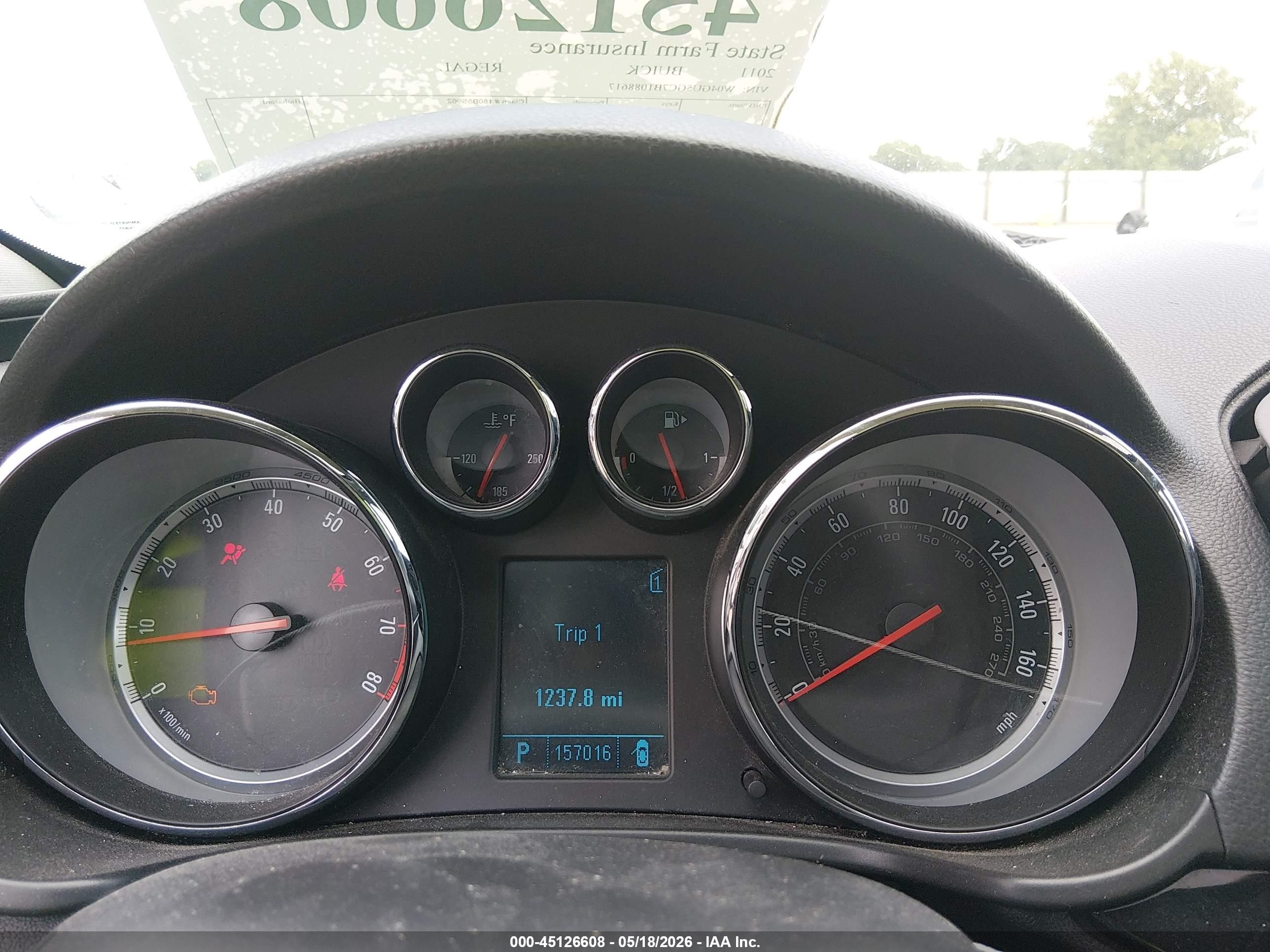2011 Buick Regal Cxl Russelsheim Серый vin: W04GU5GC7B1088617