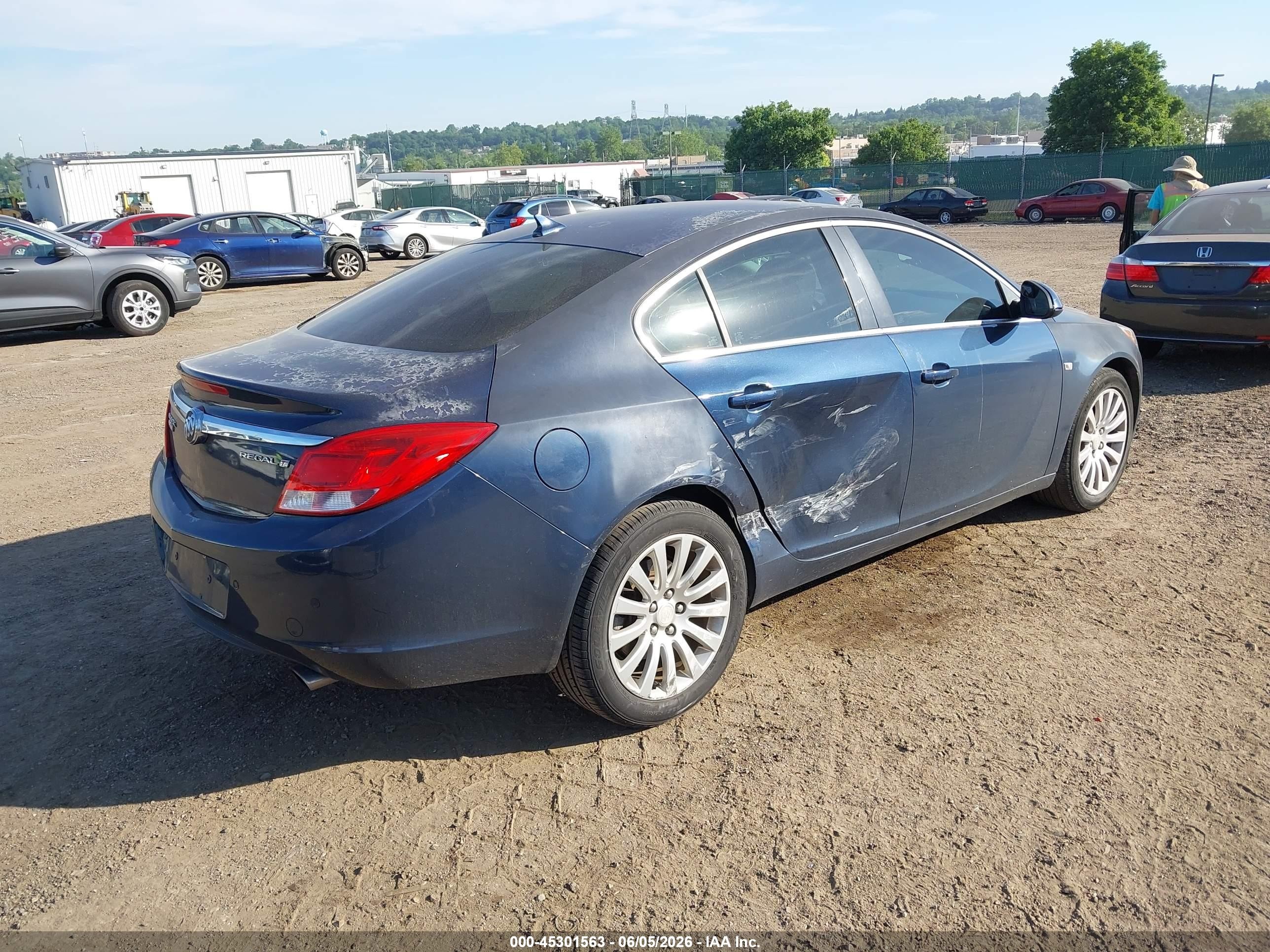 2011 Buick Regal Cxl Turbo Russelsheim Синий vin: W04GY5GV8B1090186