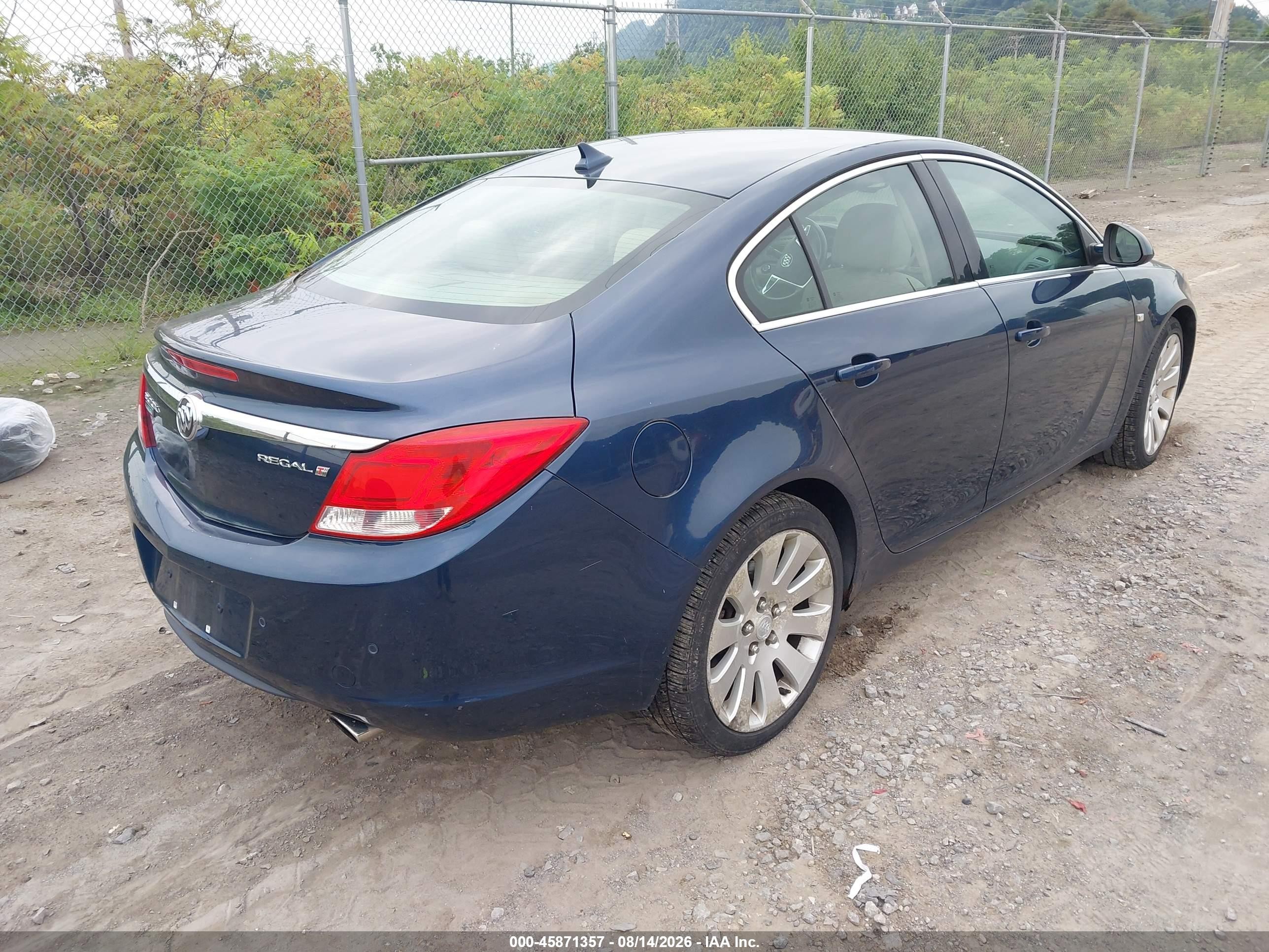 2011 Buick Regal Cxl Turbo Russelsheim Blue vin: W04GZ5GV1B1067832