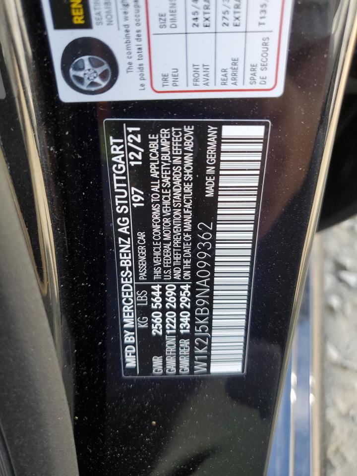 2022 Mercedes-benz Cls 450 4matic Black vin: W1K2J5KB9NA099362