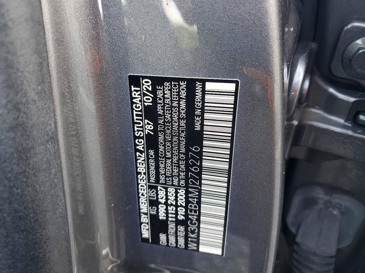 2021 Mercedes-benz A 220 Gray vin: W1K3G4EB4MJ276276