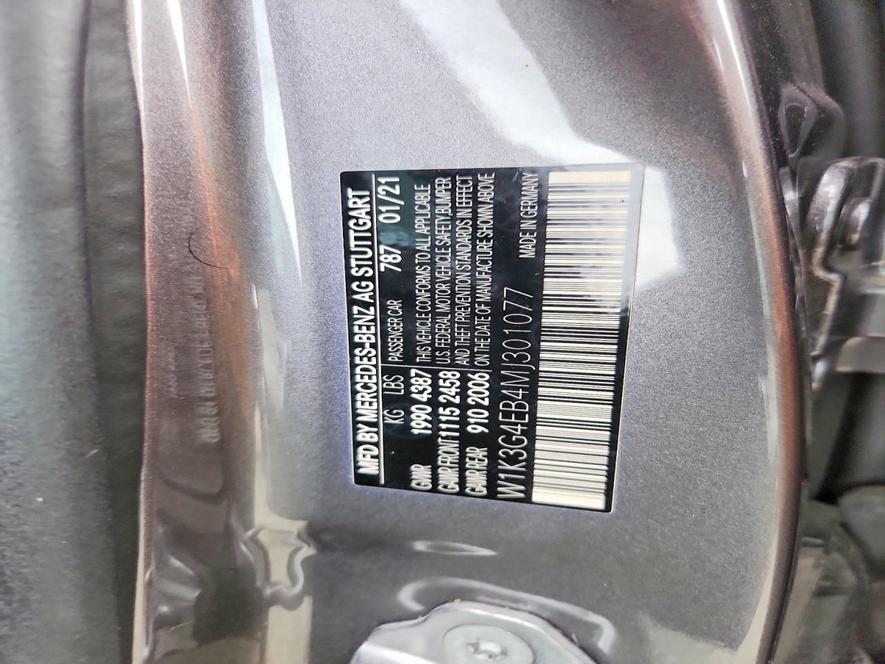 2021 Mercedes-benz A 220 Gray vin: W1K3G4EB4MJ301077