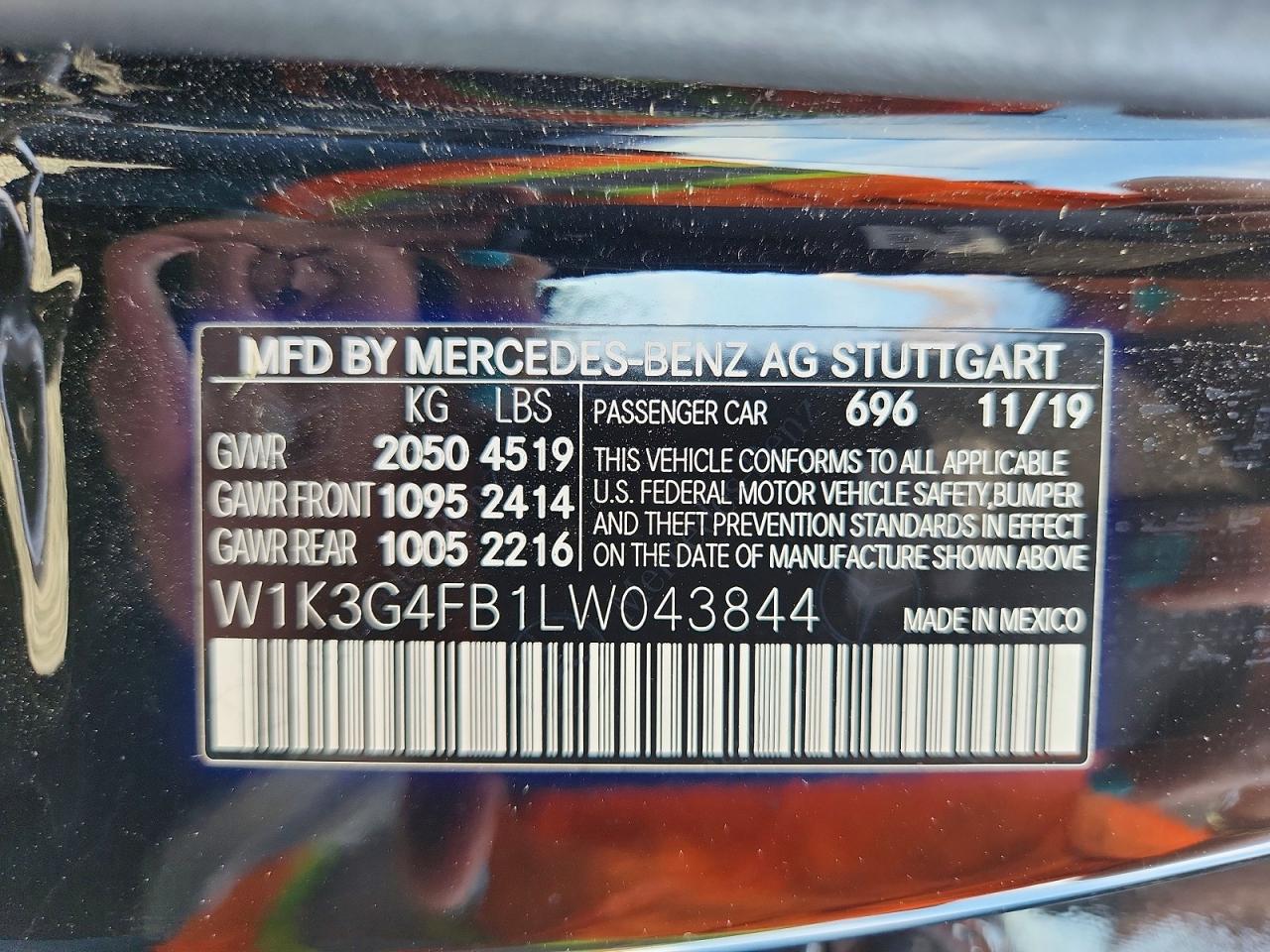2020 Mercedes-benz A 220 4matic Черный vin: W1K3G4FB1LW043844
