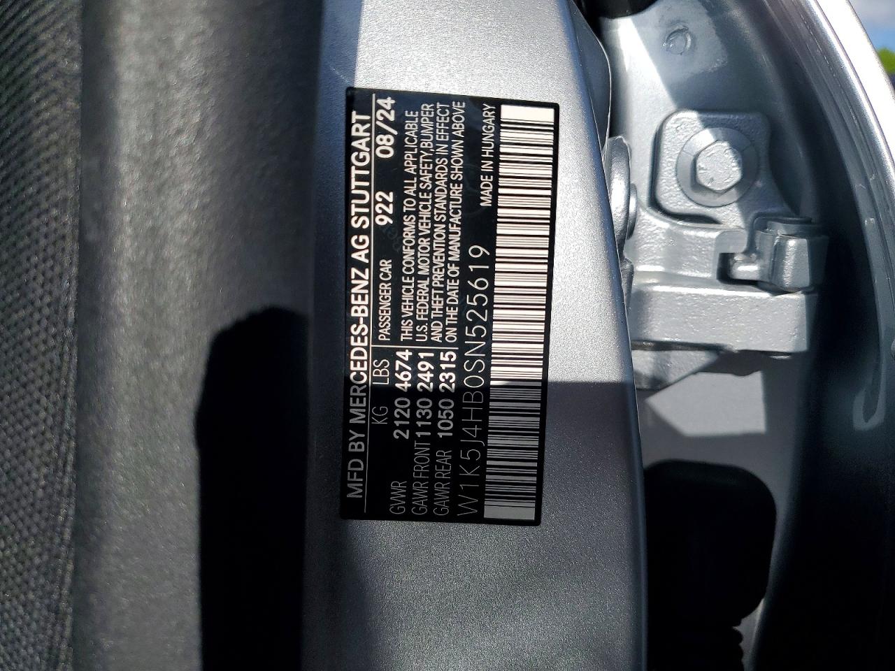 2025 Mercedes-benz Cla 250 4matic Серебряный vin: W1K5J4HB0SN525619