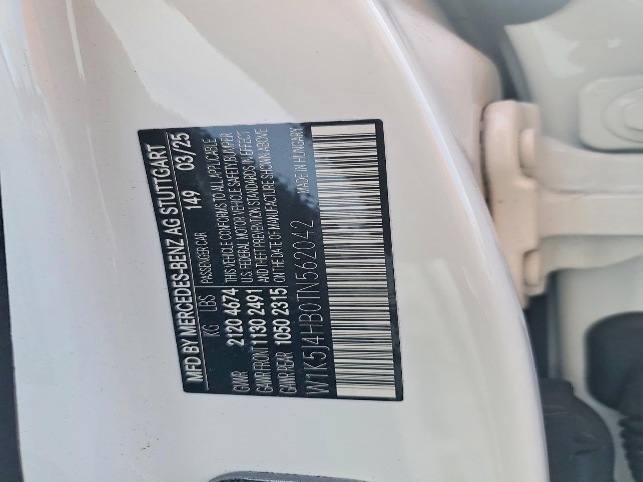 2026 Mercedes-benz Cla 250 4matic White vin: W1K5J4HB0TN562042