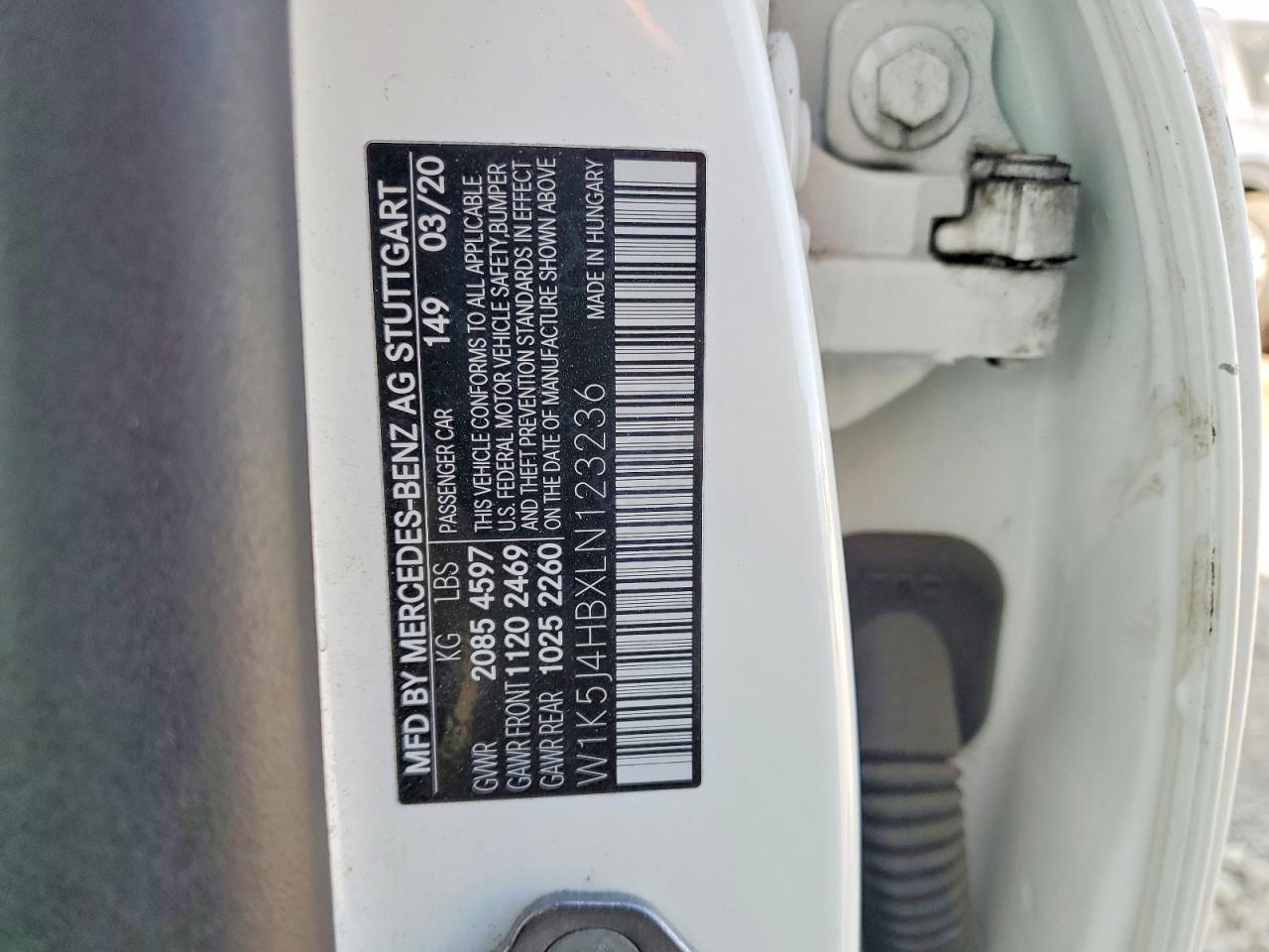 2020 Mercedes-benz Cla 250 4matic White vin: W1K5J4HBXLN123236