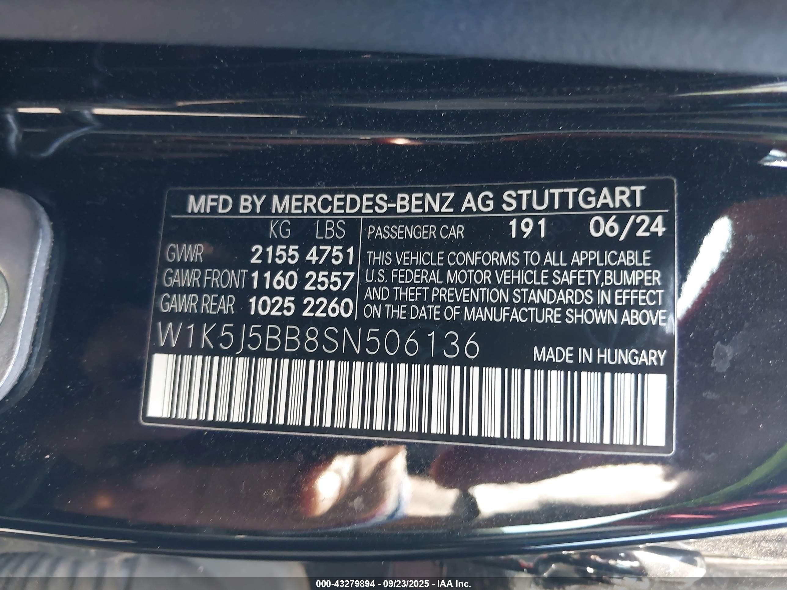 2025 Mercedes-benz Amg Cla 35 4matic Черный vin: W1K5J5BB8SN506136