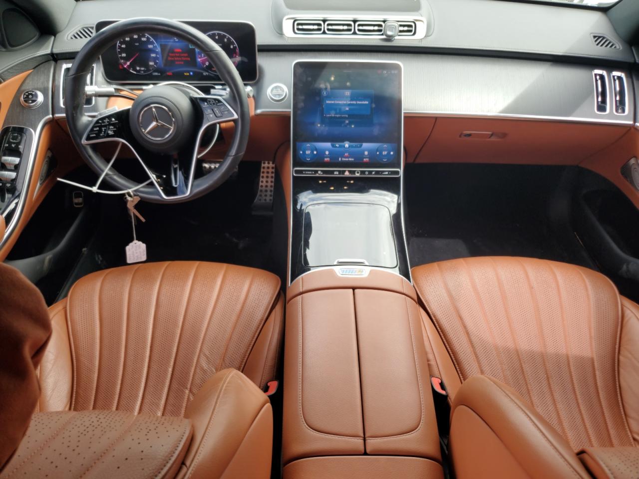 2022 Mercedes-benz S 500 4matic Черный vin: W1K6G6DB0NA098202