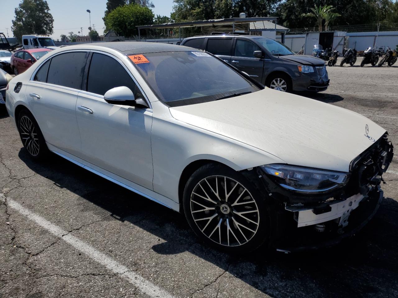 2022 Mercedes-benz S 500 4matic White vin: W1K6G6DB4NA076896