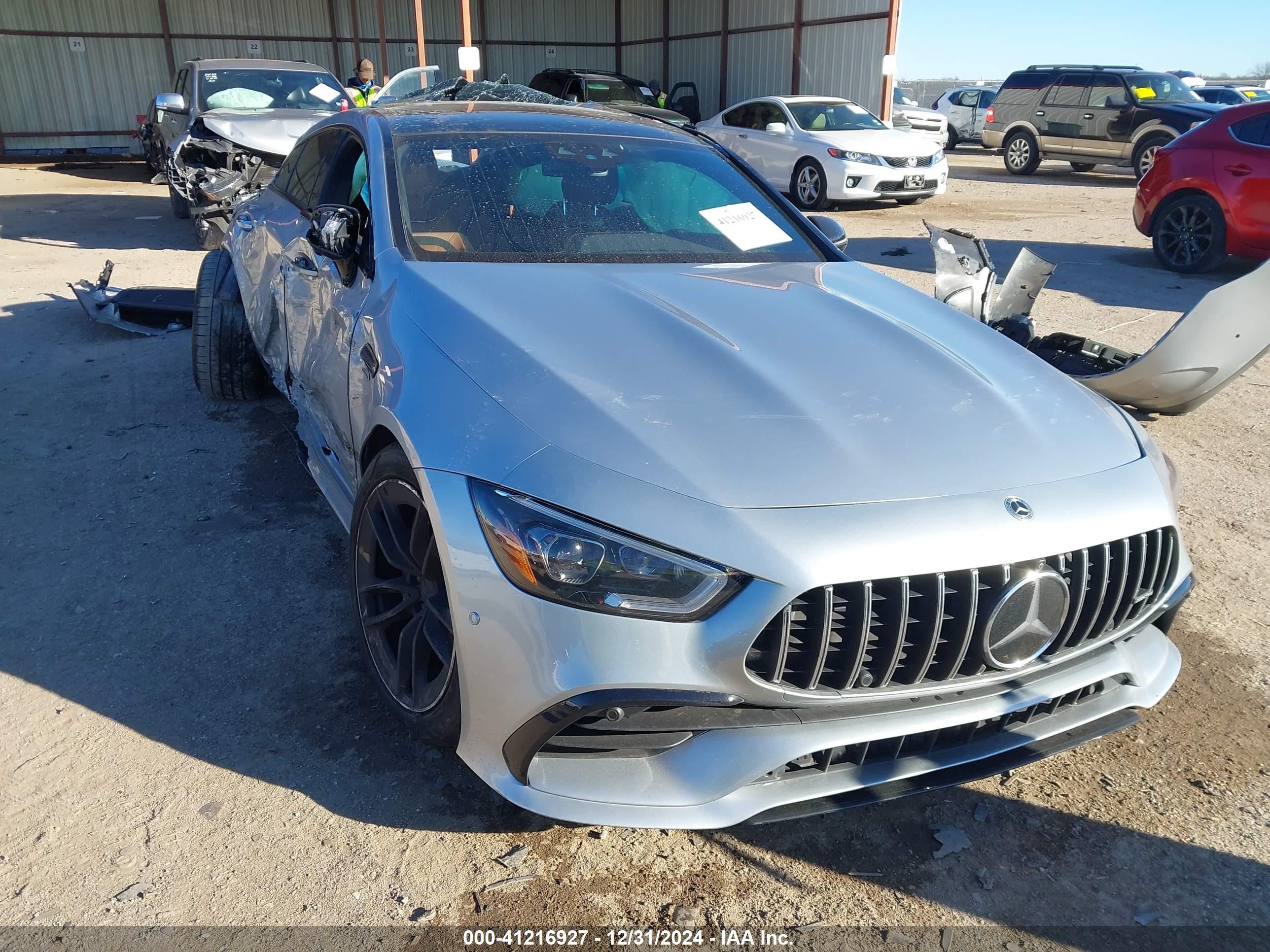 2021 Mercedes-benz Amg Gt 43 4-door Coupe   Silver vin: W1K7X5KB3MA038625