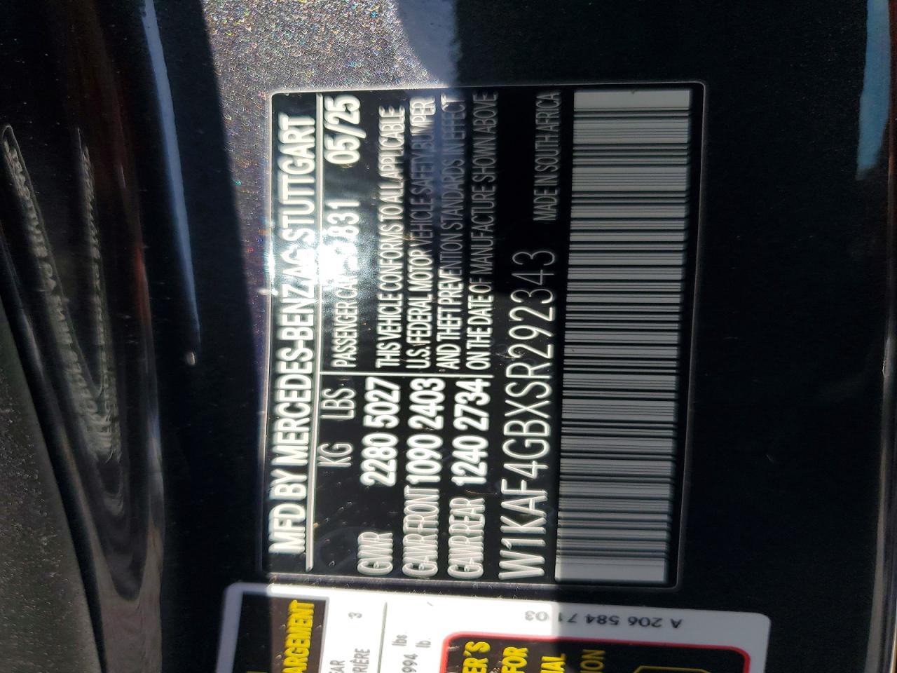 2025 Mercedes-benz C 300 Charcoal vin: W1KAF4GBXSR292343