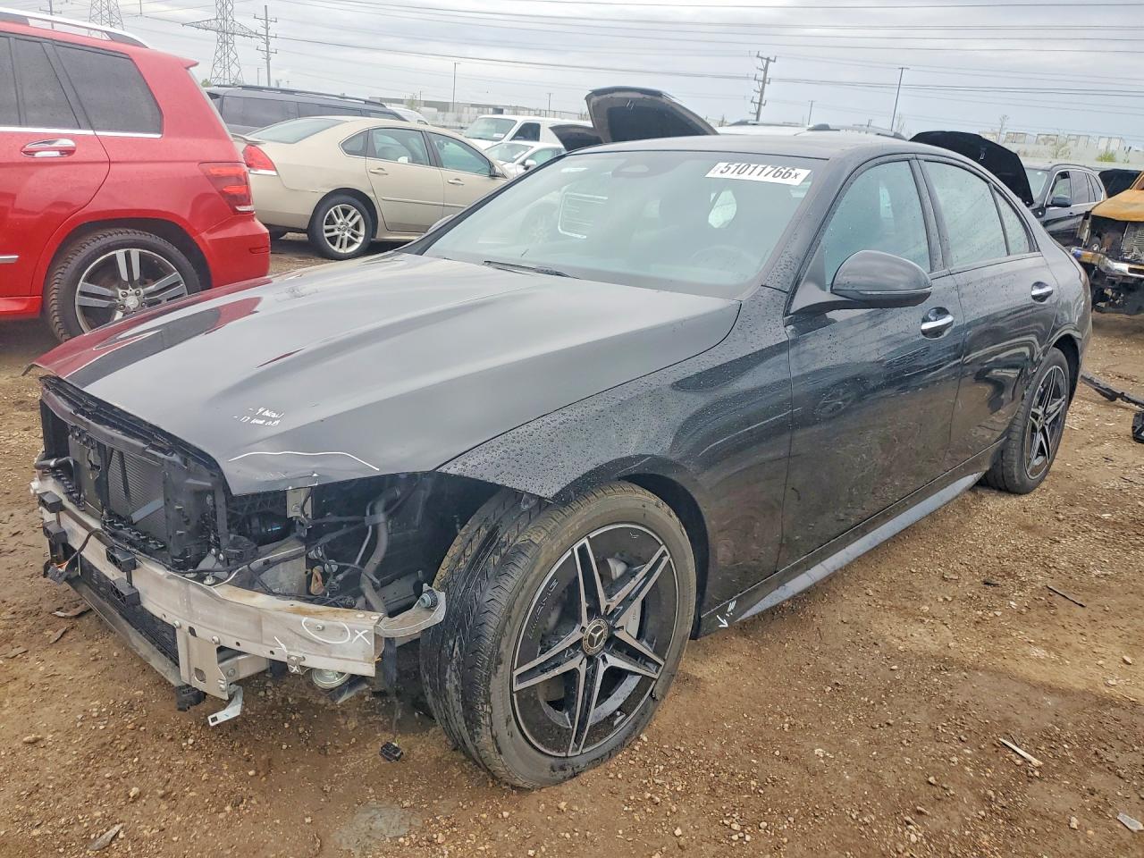 2023 Mercedes-benz C 300 4matic Черный vin: W1KAF4HB2PR069090