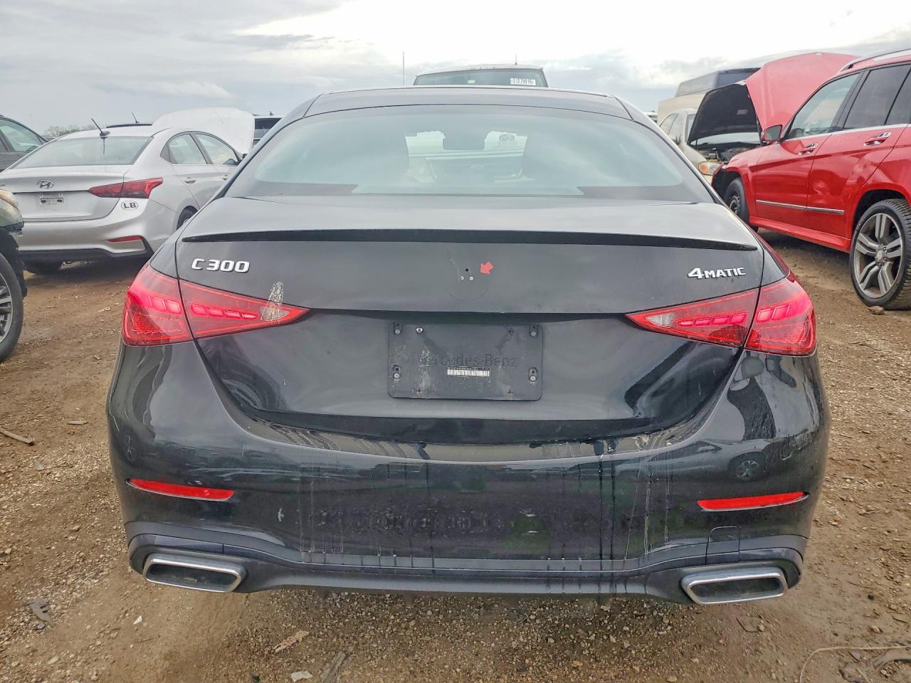 2023 Mercedes-benz C 300 4matic Черный vin: W1KAF4HB2PR069090