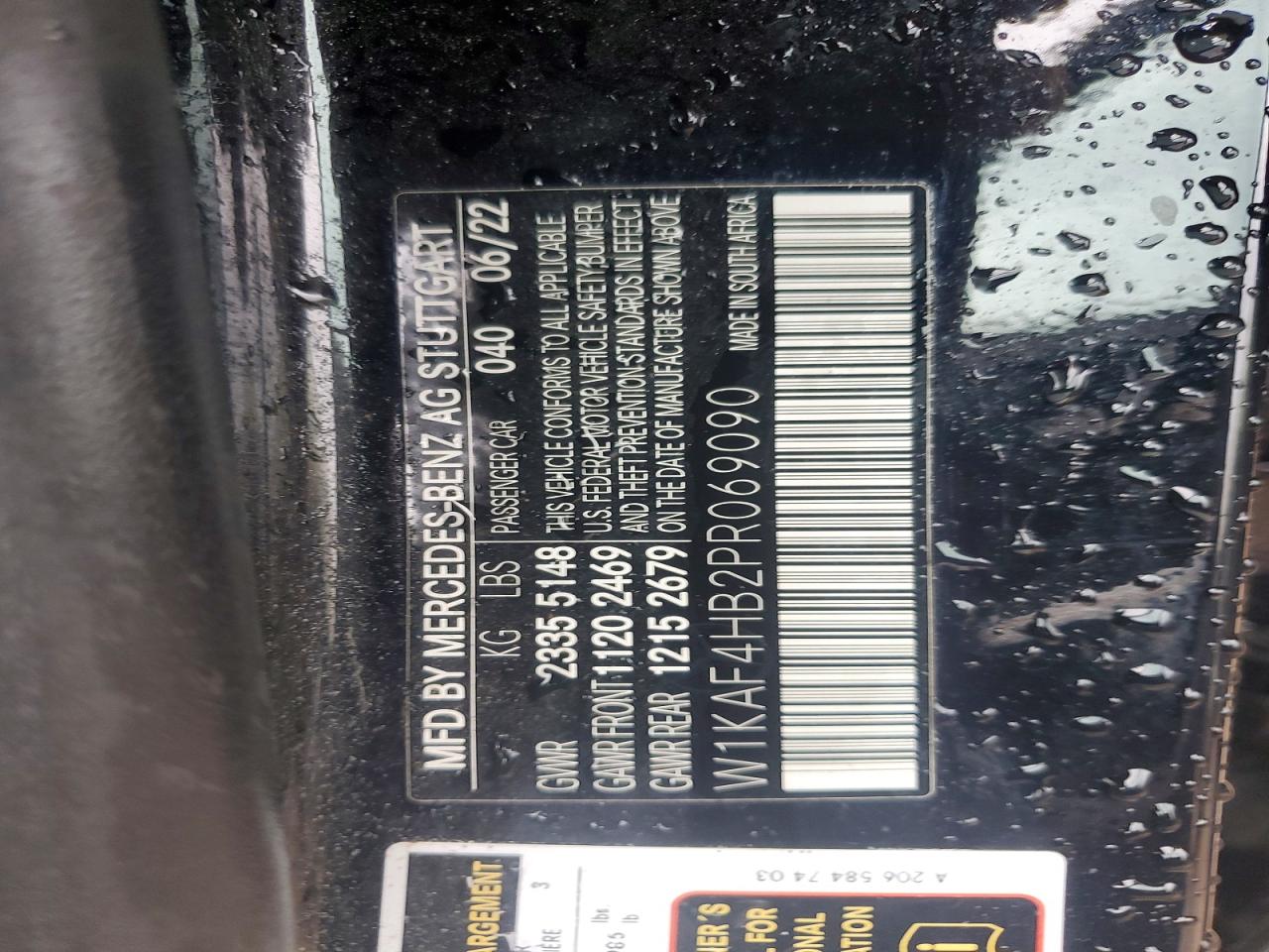 2023 Mercedes-benz C 300 4matic Черный vin: W1KAF4HB2PR069090