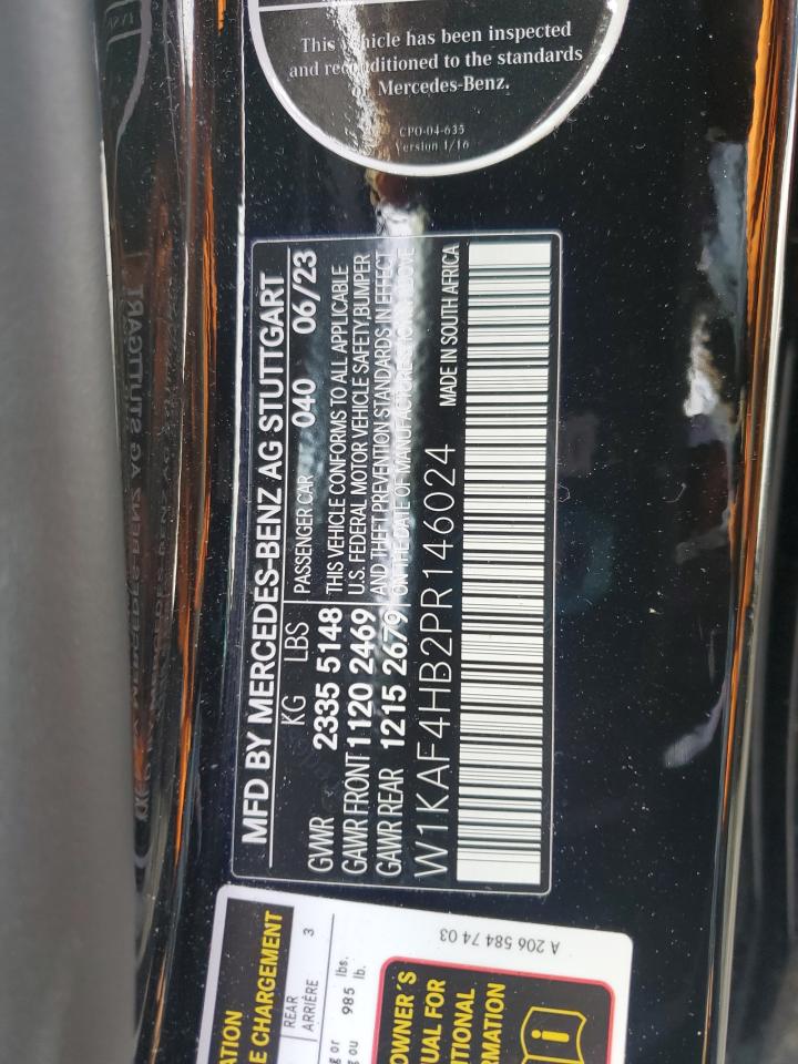 2023 Mercedes-benz C 300 4matic Черный vin: W1KAF4HB2PR146024