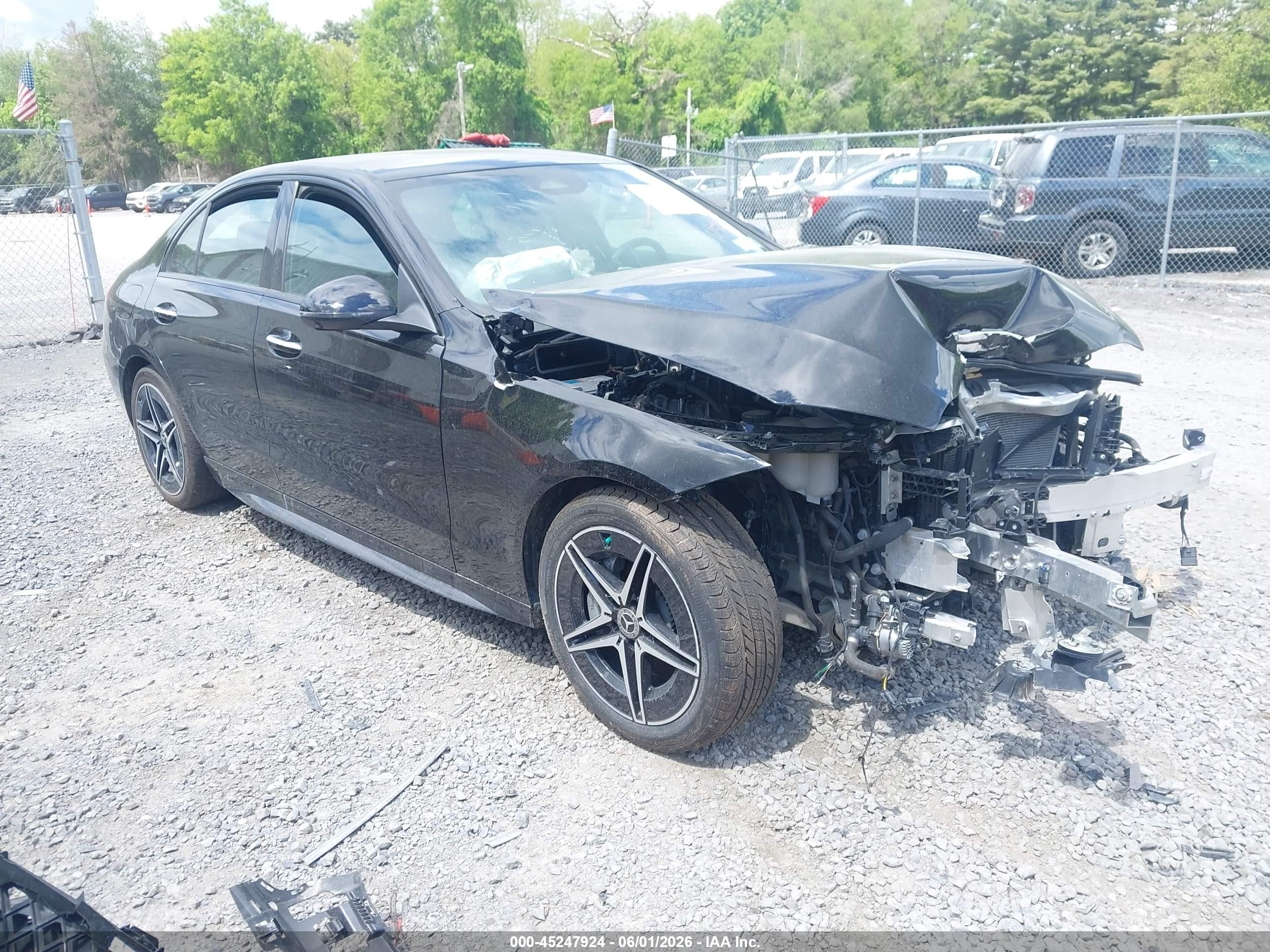 2024 Mercedes-benz C 300   Черный vin: W1KAF4HBXRR170235