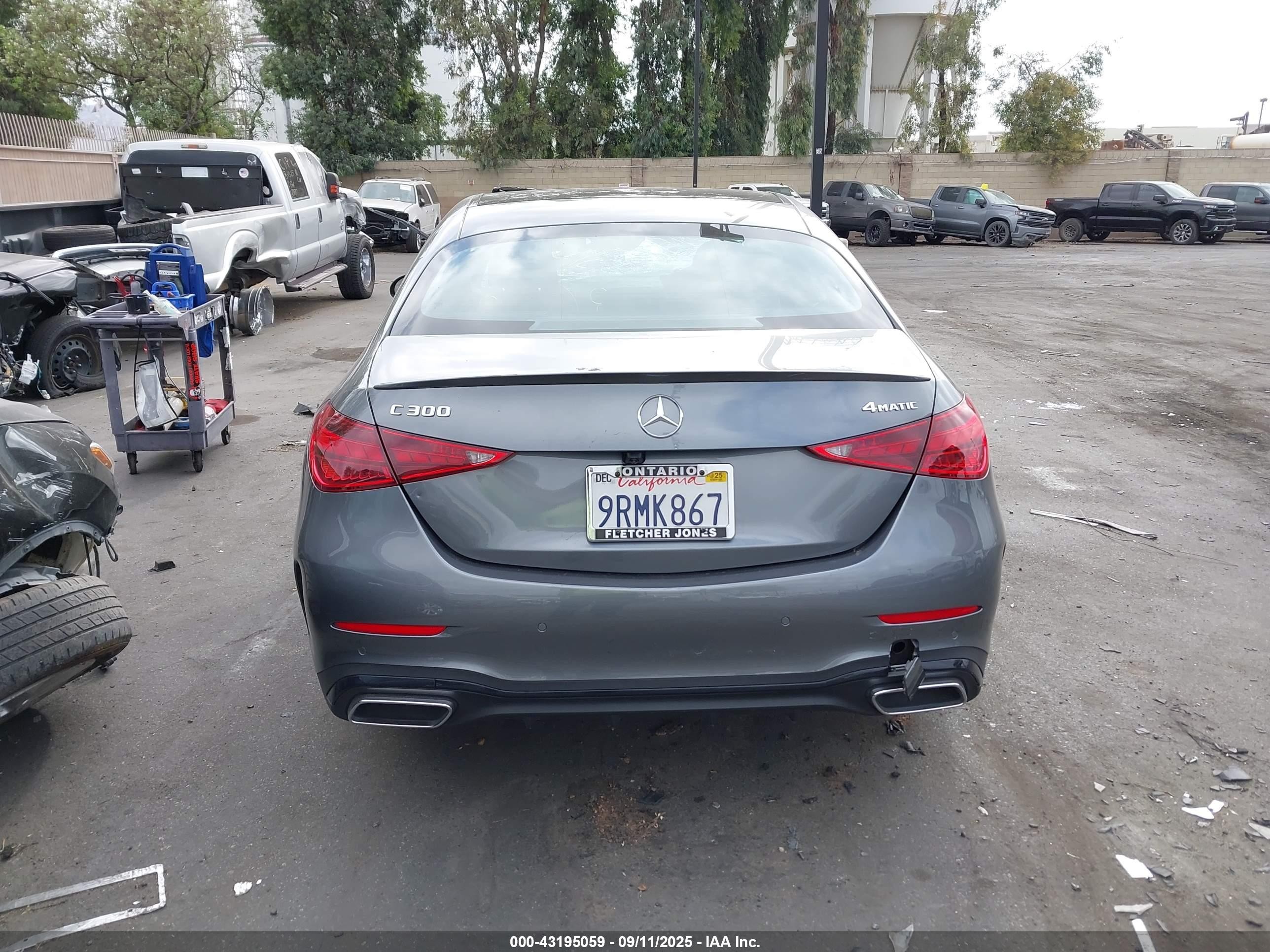 2024 Mercedes-benz C 300   Gray vin: W1KAF4HBXRR197449