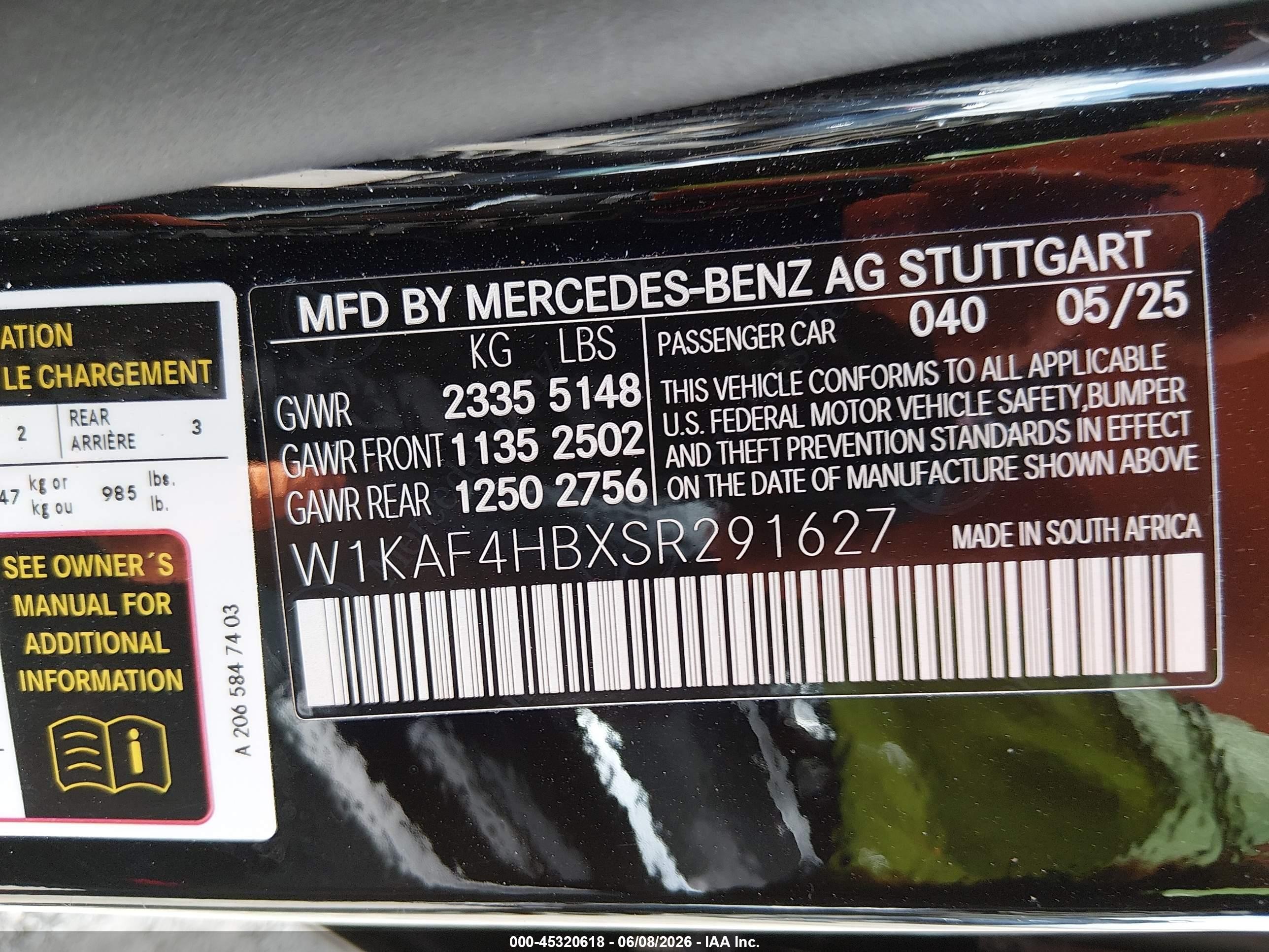 2025 Mercedes-benz C 300   Black vin: W1KAF4HBXSR291627