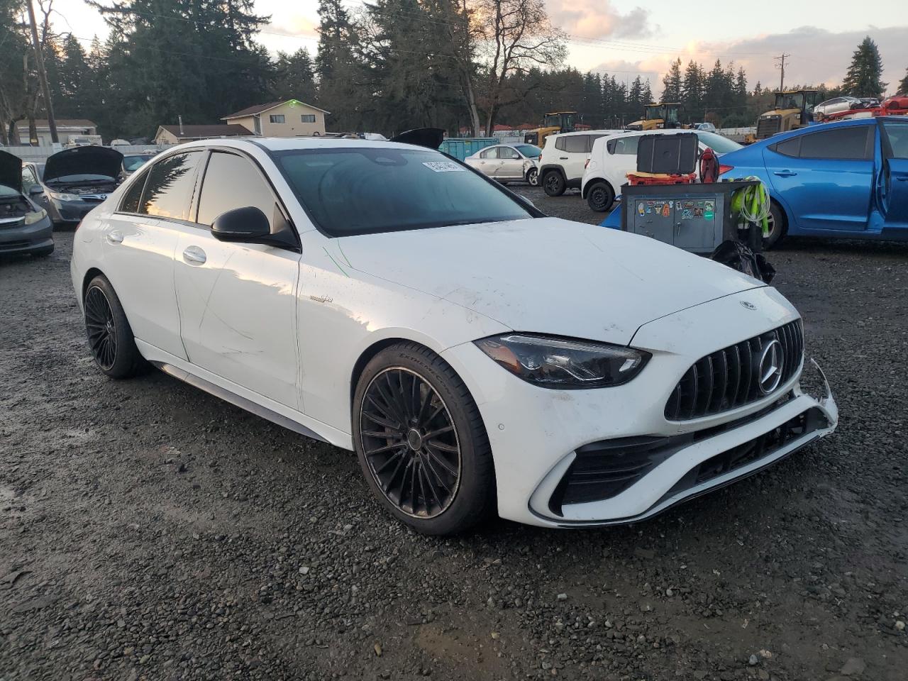 2023 Mercedes-benz C 43 Amg Белый vin: W1KAF8HB7PR122194