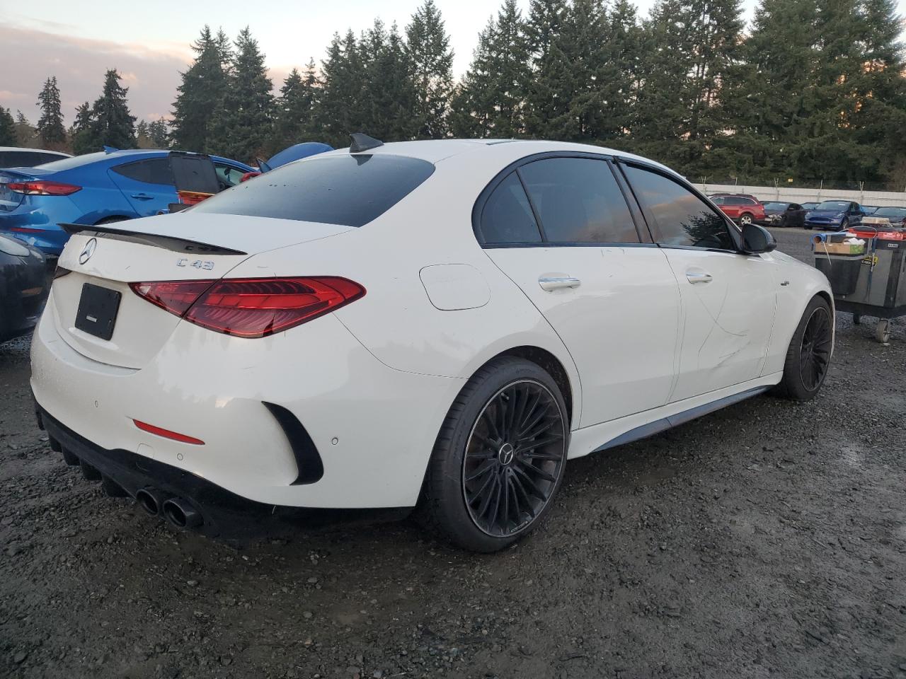 2023 Mercedes-benz C 43 Amg Белый vin: W1KAF8HB7PR122194