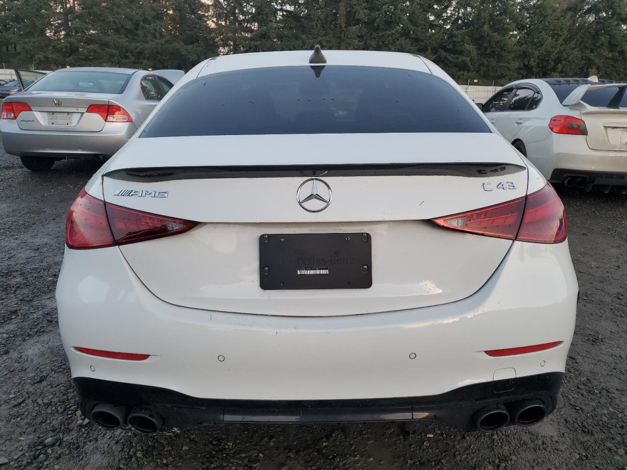 2023 Mercedes-benz C 43 Amg Белый vin: W1KAF8HB7PR122194