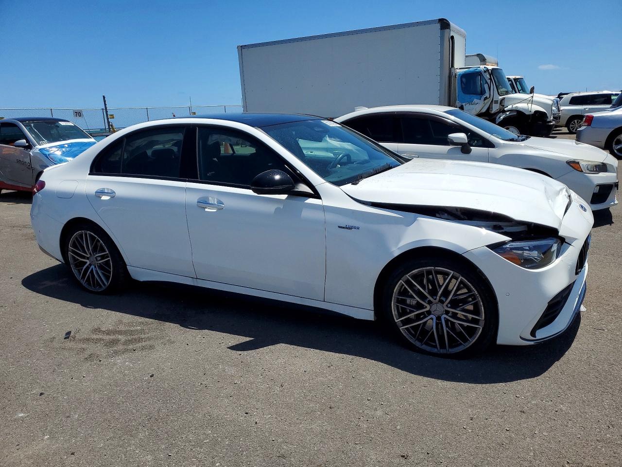 2023 Mercedes-benz C 43 Amg Белый vin: W1KAF8HB7PR129209